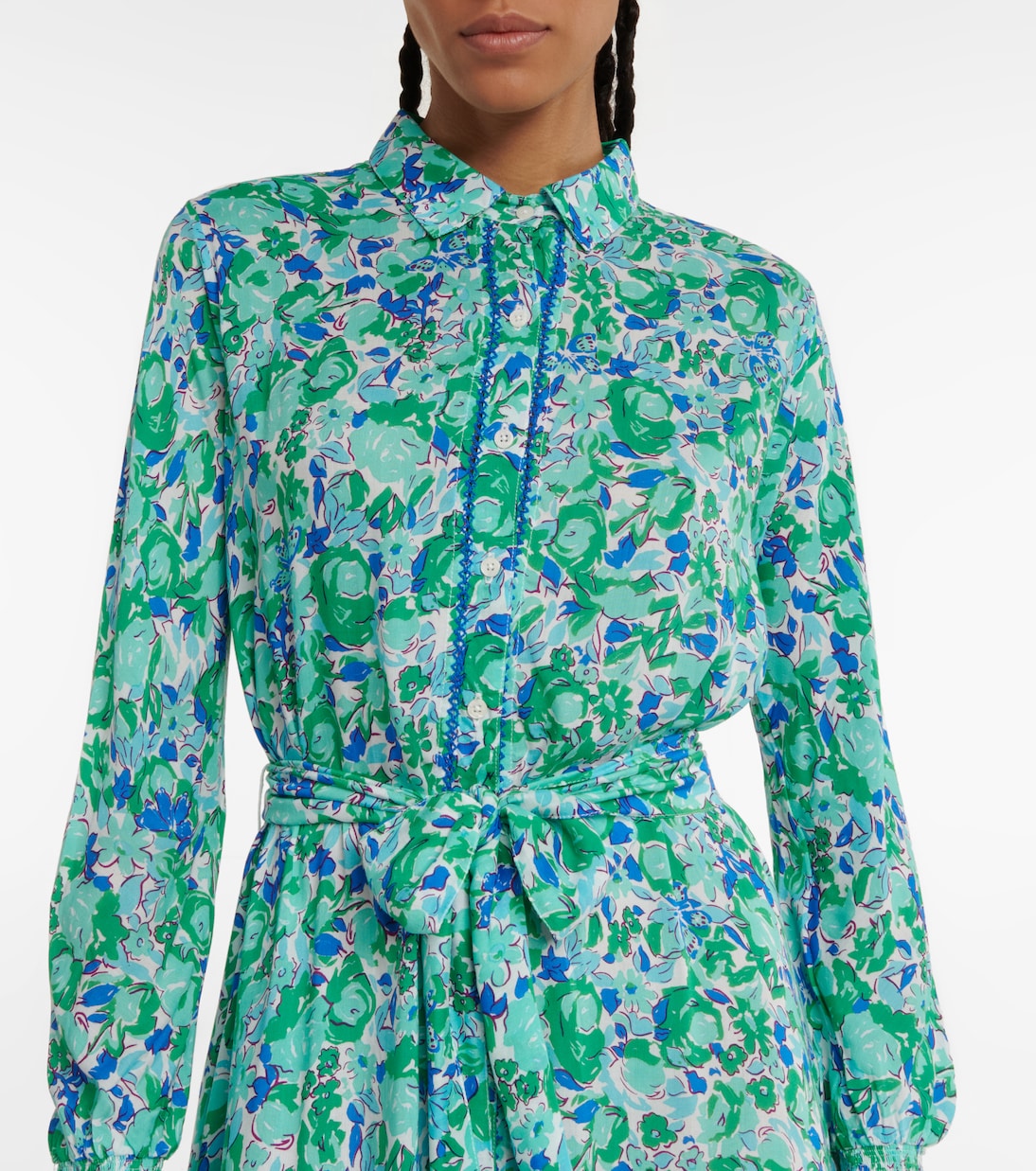 Kimi floral shirt dress | Poupette St Barth