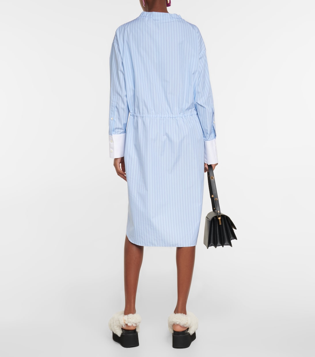 Robe chemise en coton à fines rayures | Marni