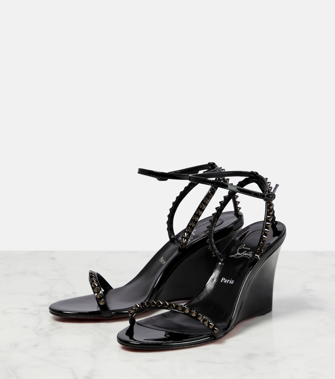 So Me 85 leather wedge sandals | Christian Louboutin