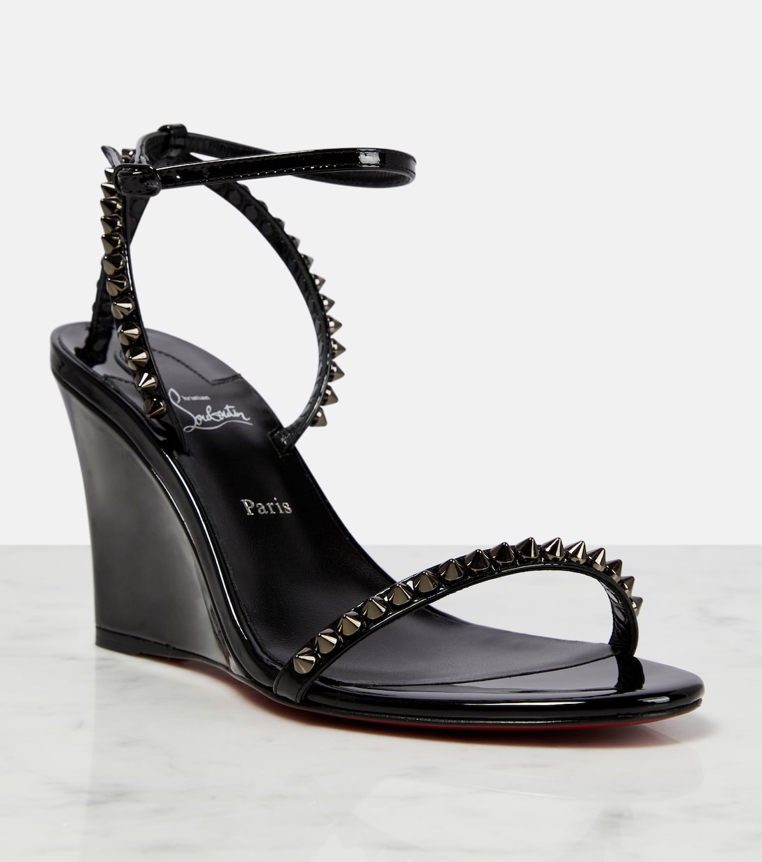 So Me 85 leather wedge sandals | Christian Louboutin