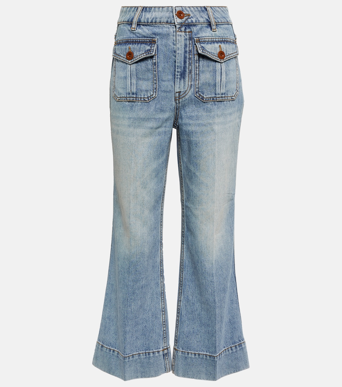 Cropped Flared Jeans Raie | Zimmermann