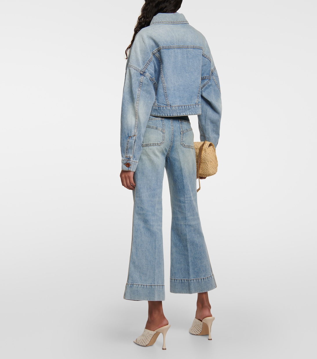Cropped Flared Jeans Raie | Zimmermann