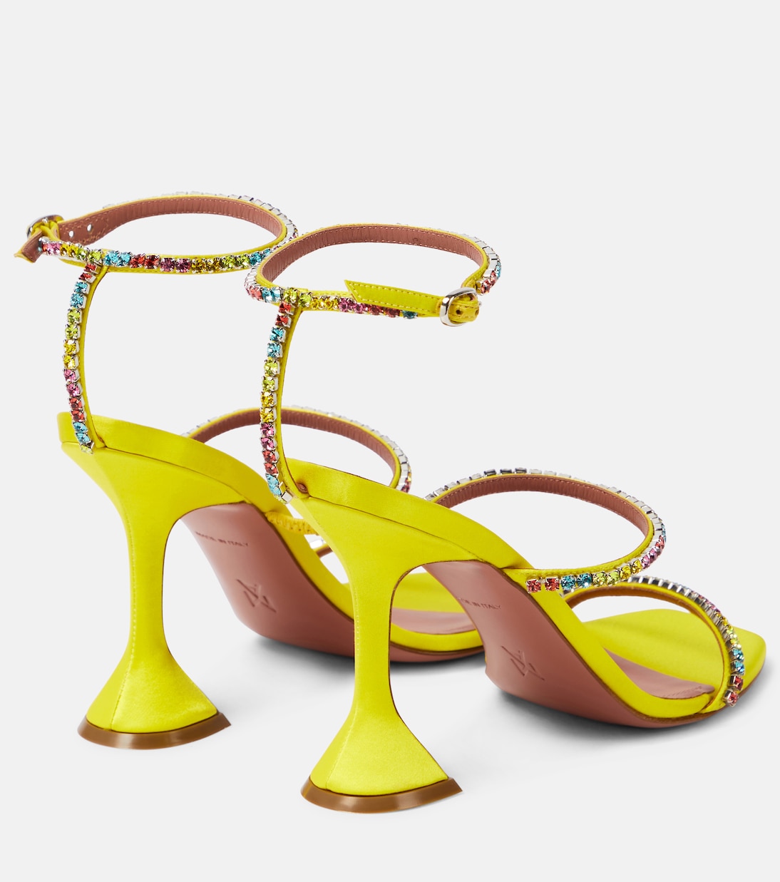 Sandalias Gilda 95 de PVC con cristales | Amina Muaddi