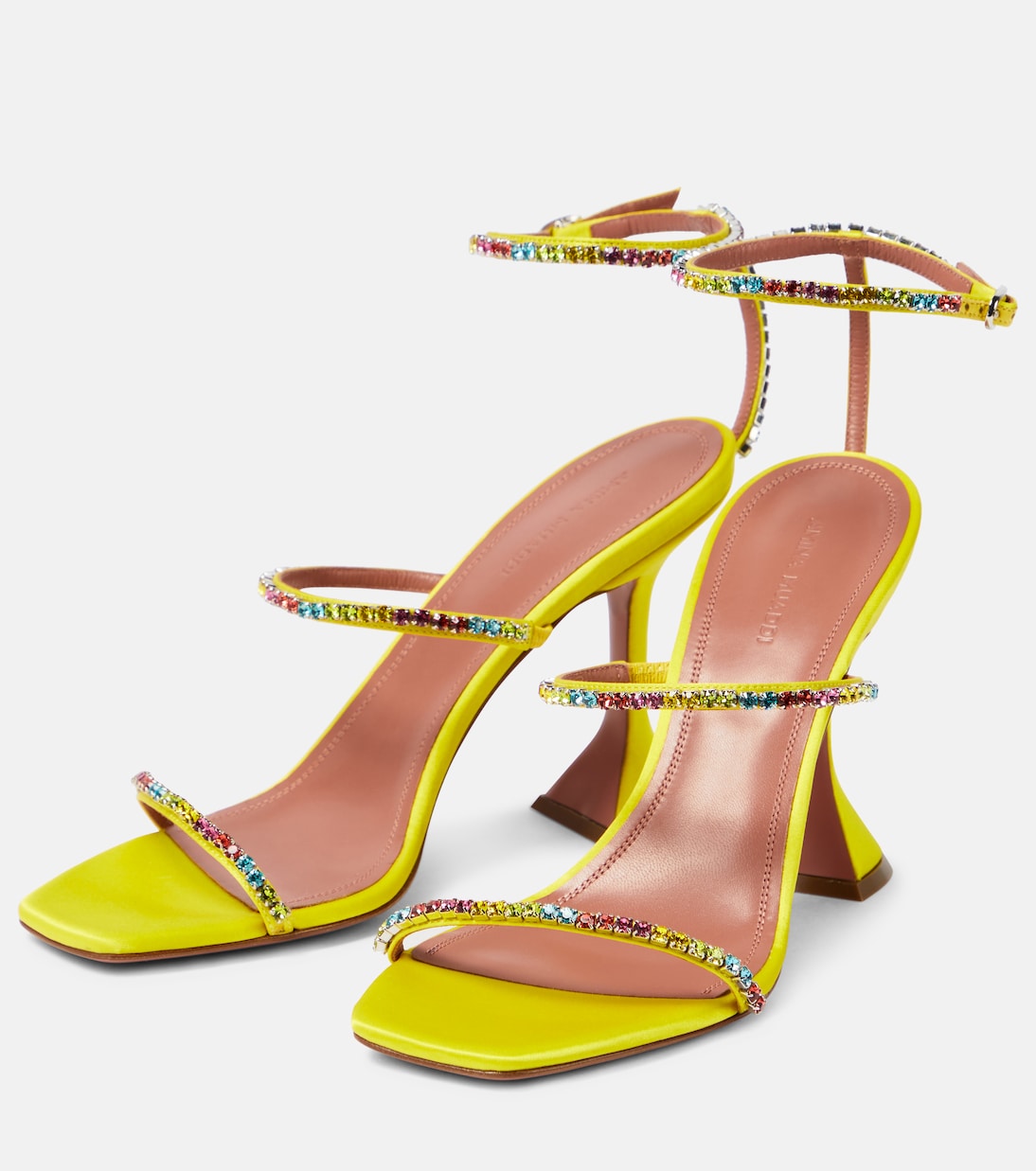 Sandalias Gilda 95 de PVC con cristales | Amina Muaddi