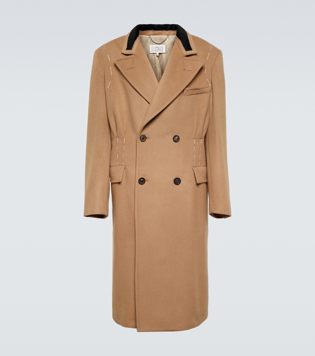 Manteau en laine et laine de chameau en marron Maison Margiela Mytheresa