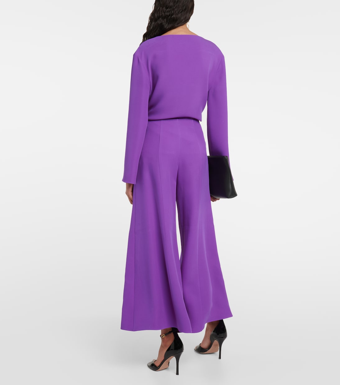 Pantaloni in seta a gamba larga | Valentino