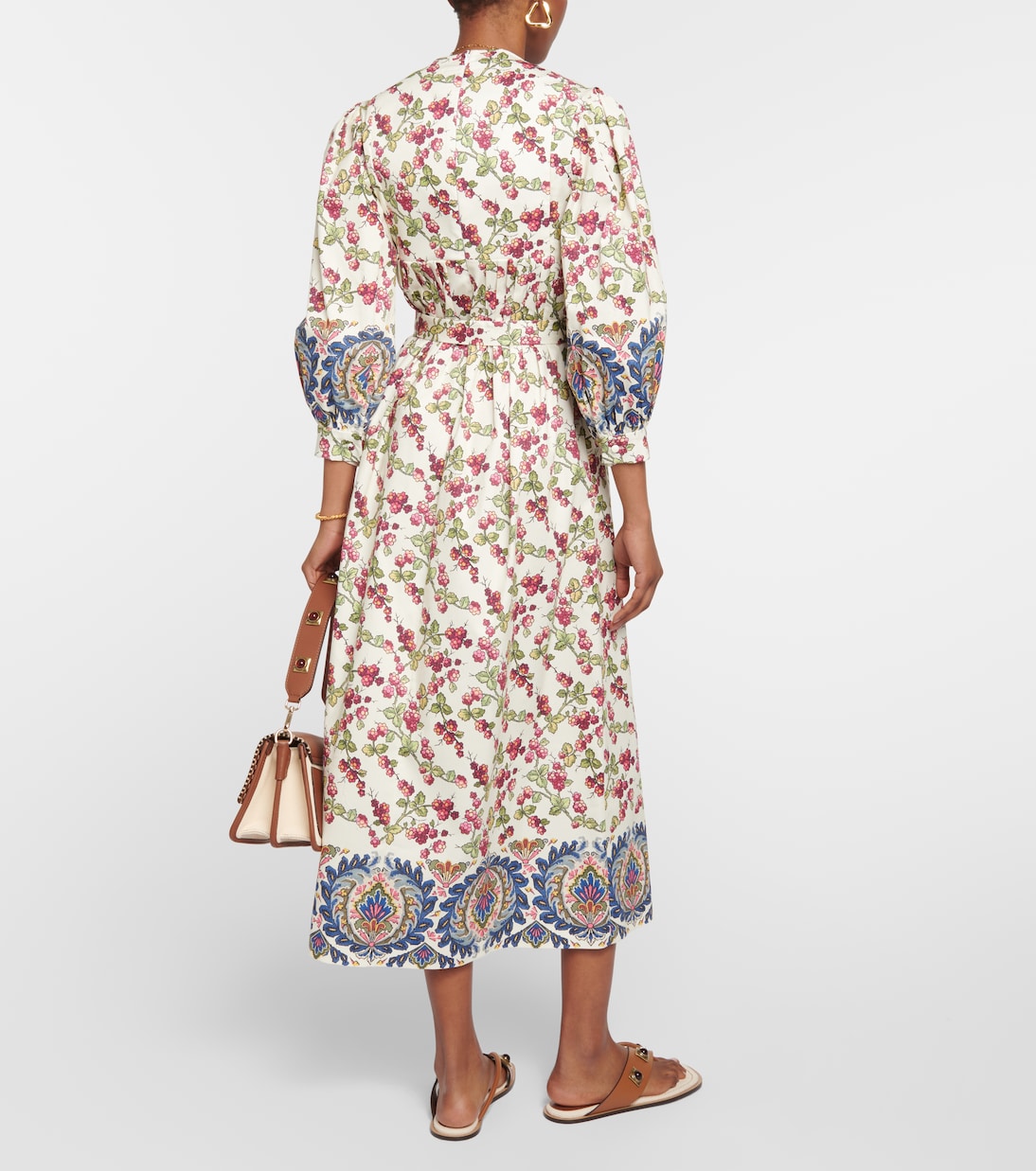 Robe midi imprimée en coton mélangé | Etro