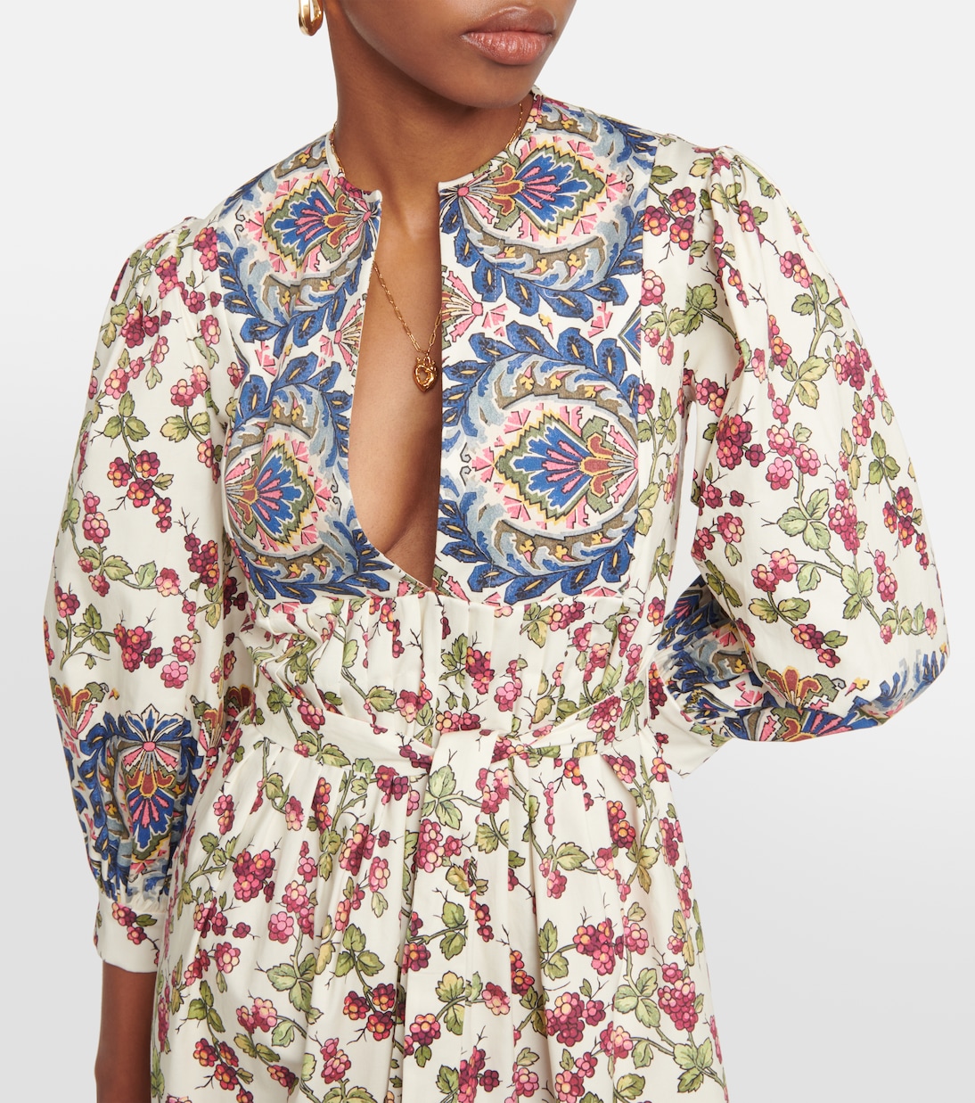 Robe midi imprimée en coton mélangé | Etro