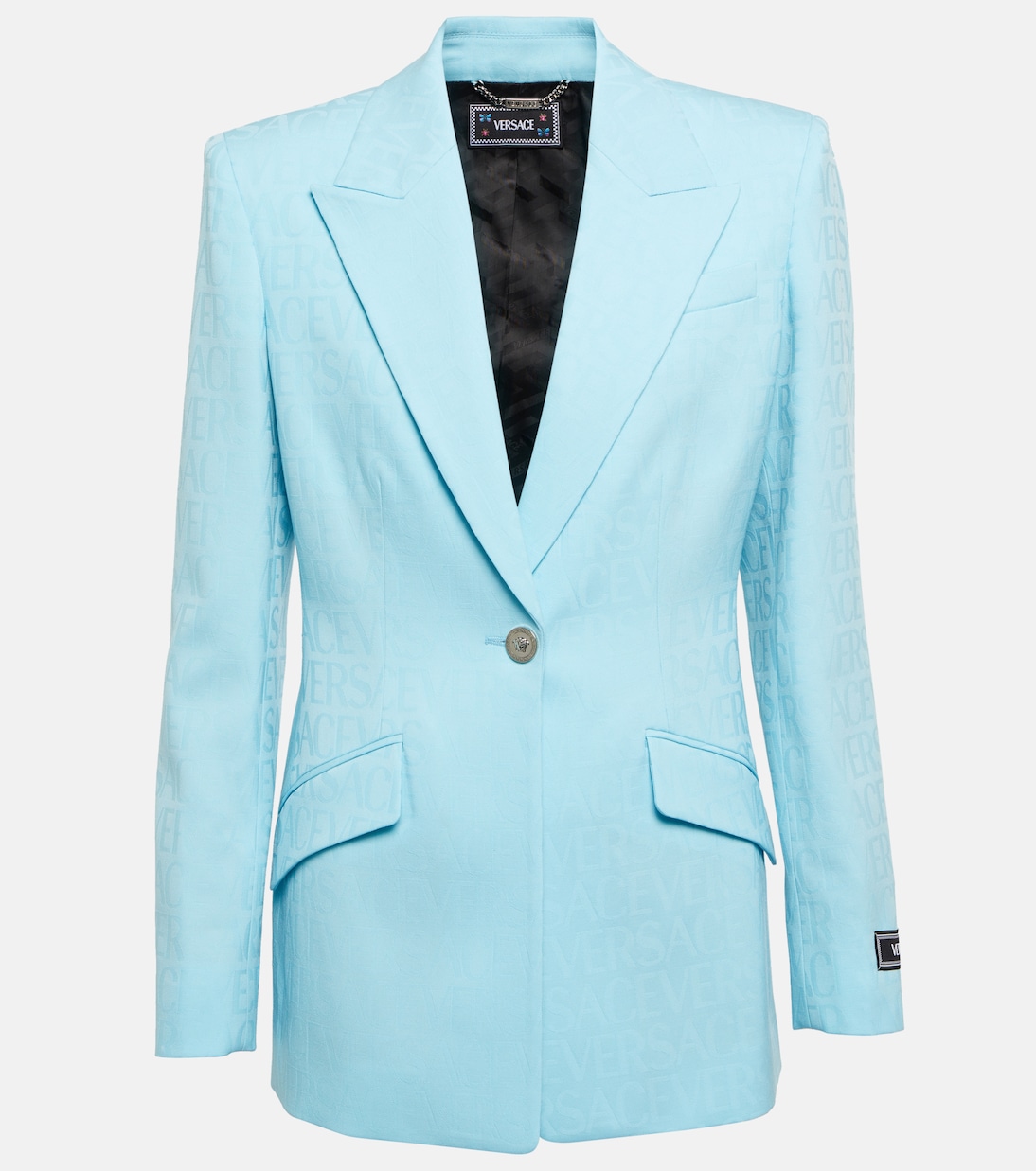 Blazer de lana con Versace Allover | Versace