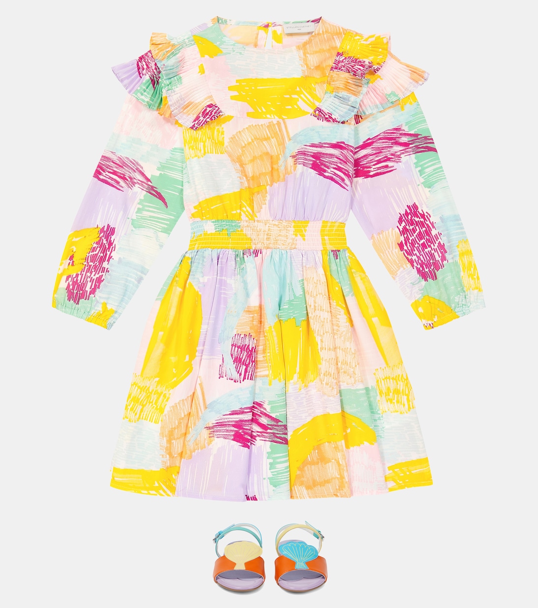 Abito con stampa e volant | Stella McCartney Kids