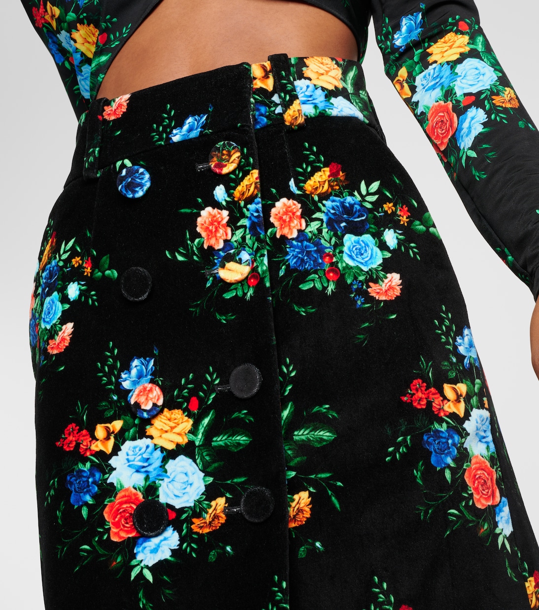 Falda larga de algodón estampada | Rabanne