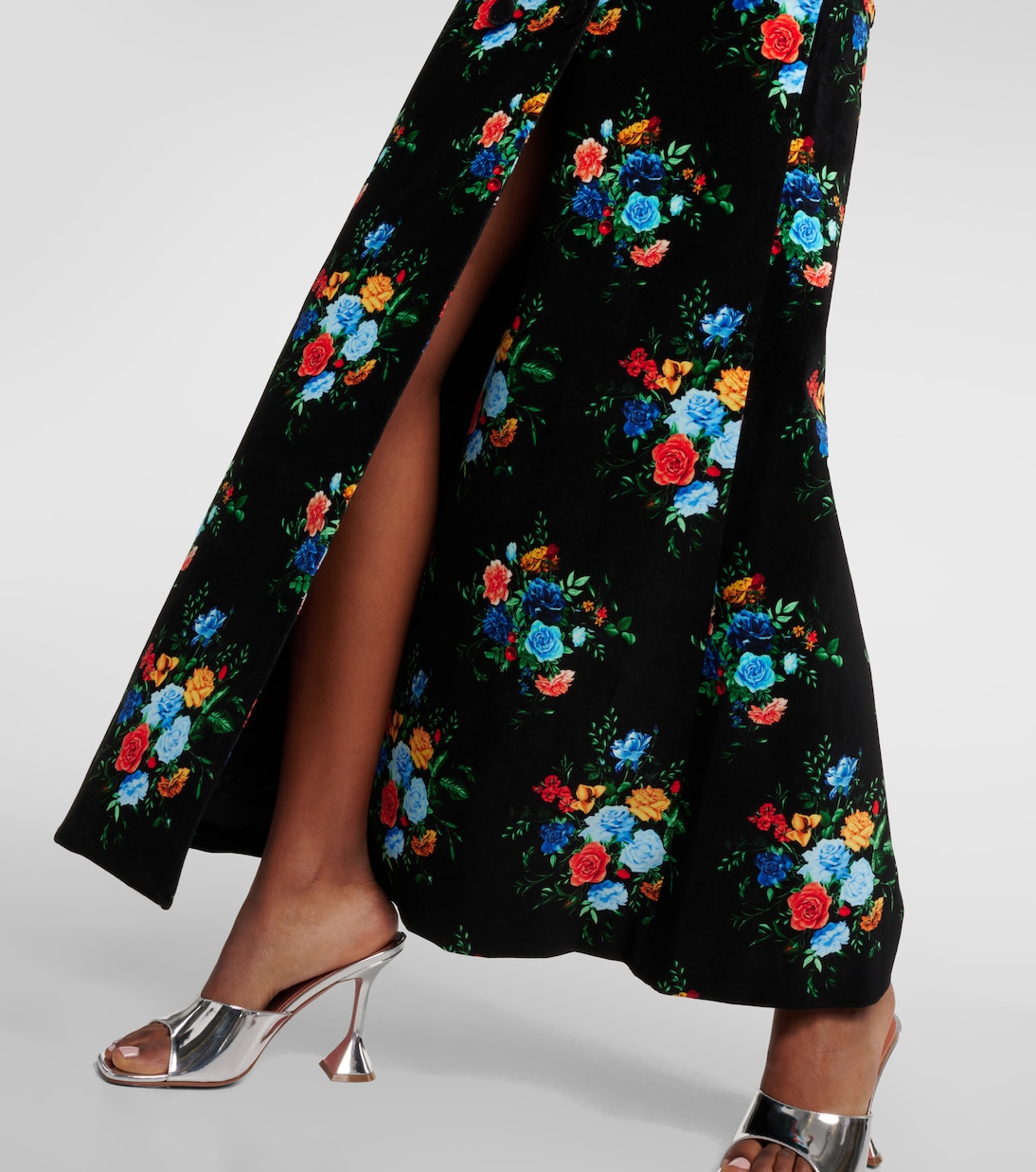 Falda larga de algodón estampada | Rabanne