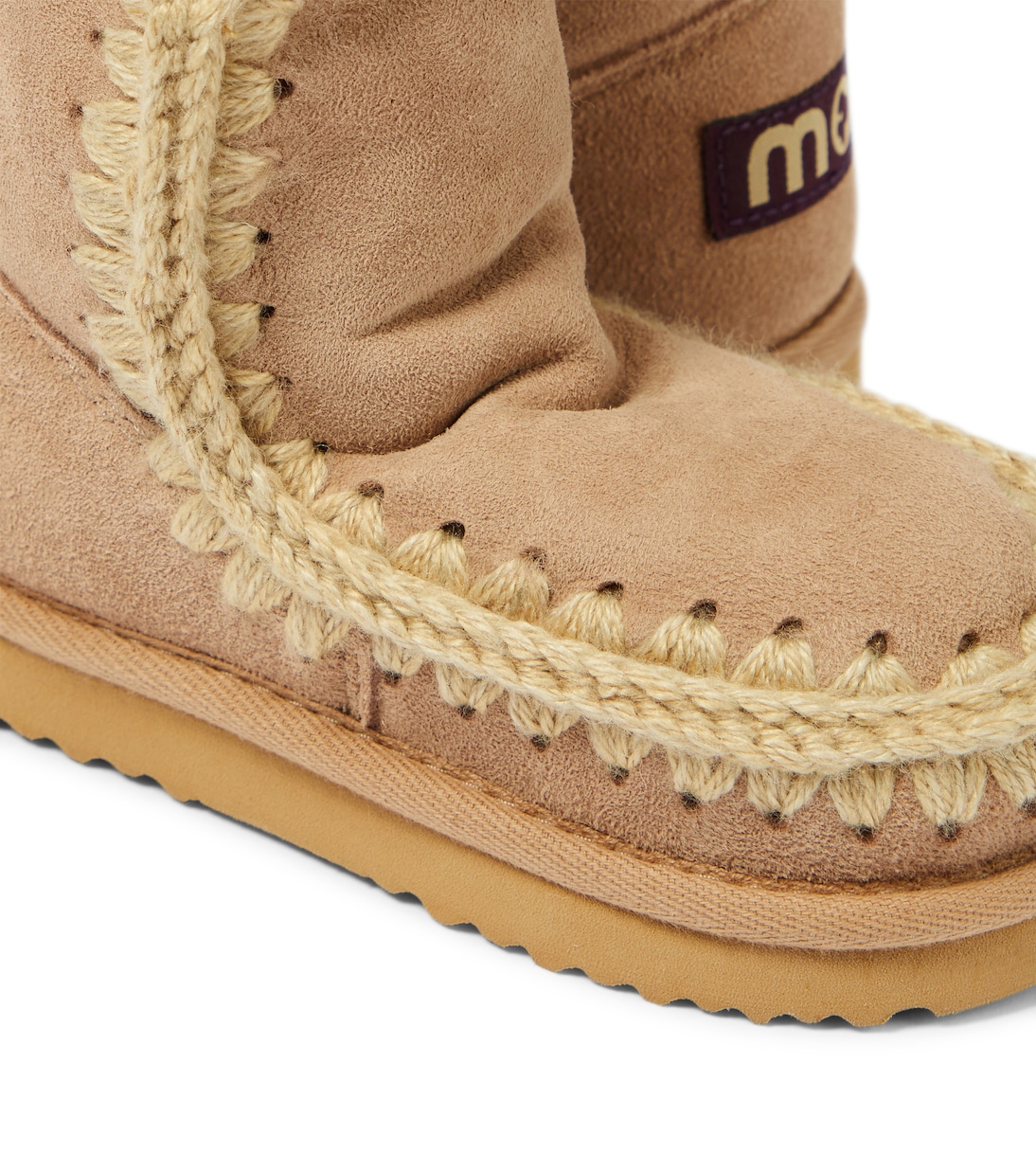 Stiefel aus Veloursleder mit Shearling | Mou Kids
