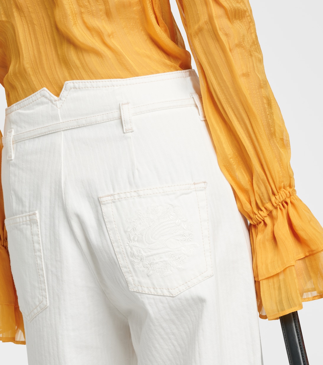 Jeans a gamba larga e vita alta | Etro