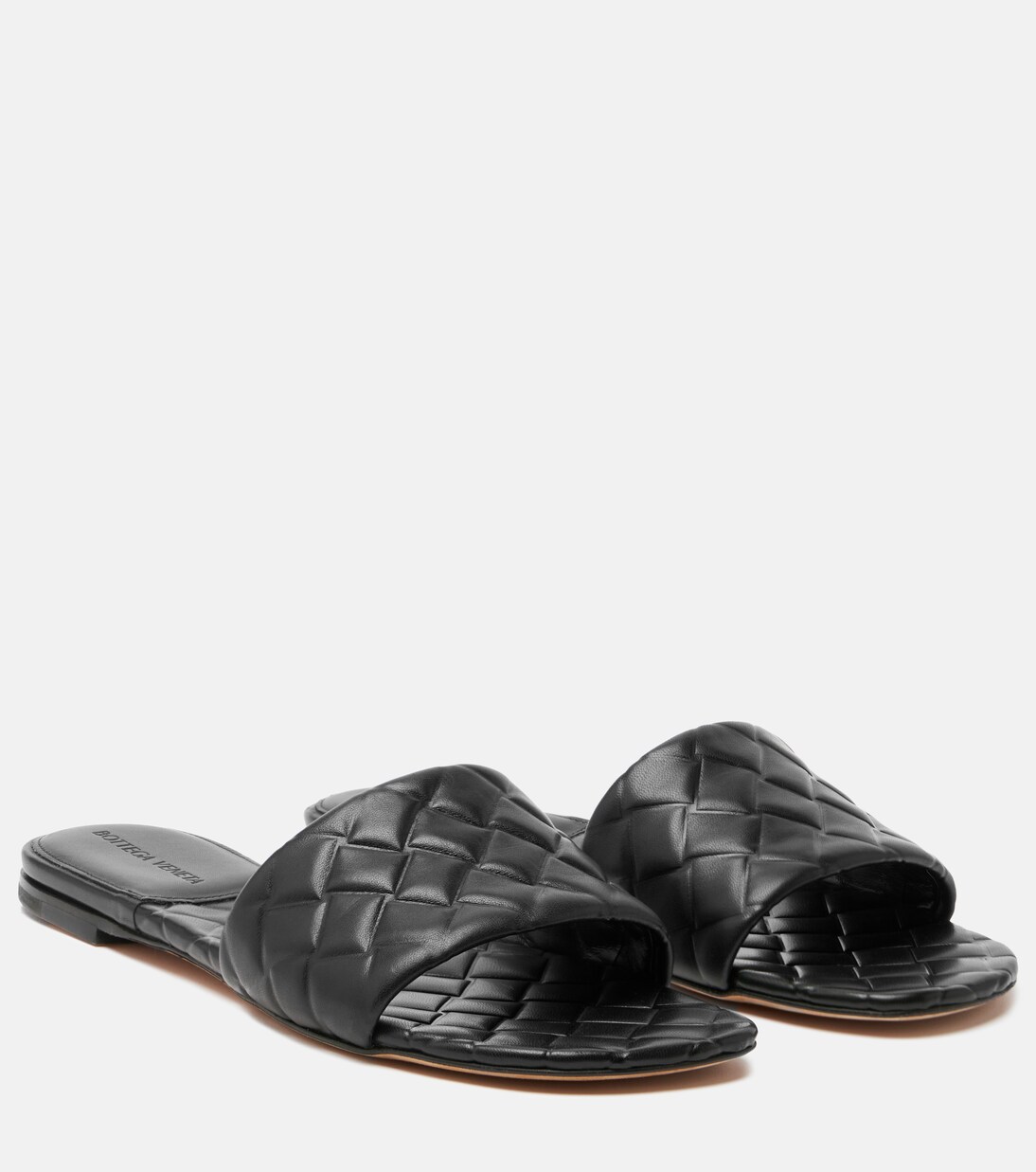 Amy quilted leather slides in black Bottega Veneta Mytheresa