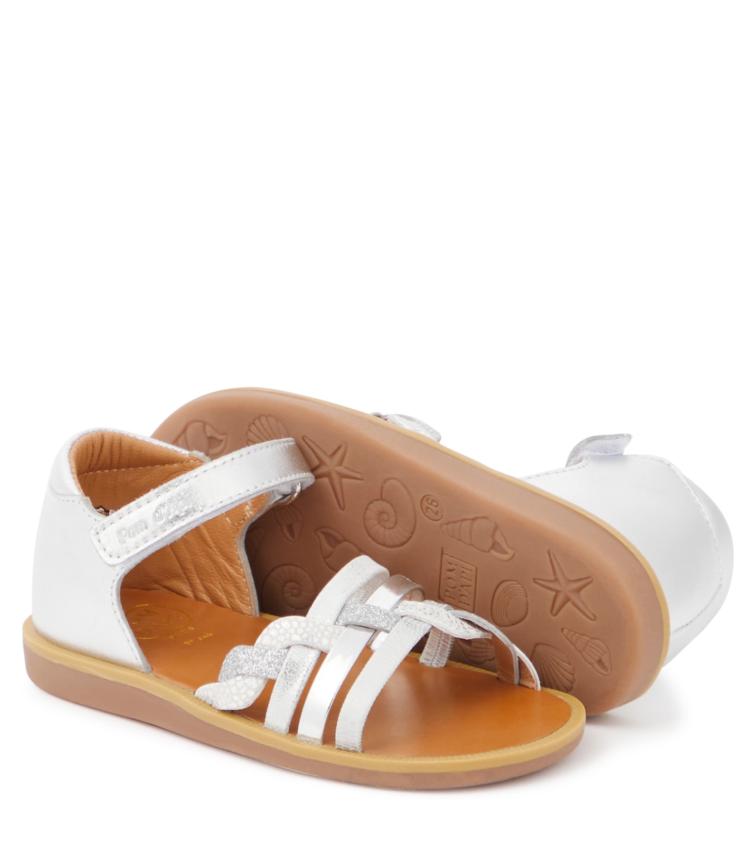 Sandali Poppy Tresse in pelle | Pom d'Api