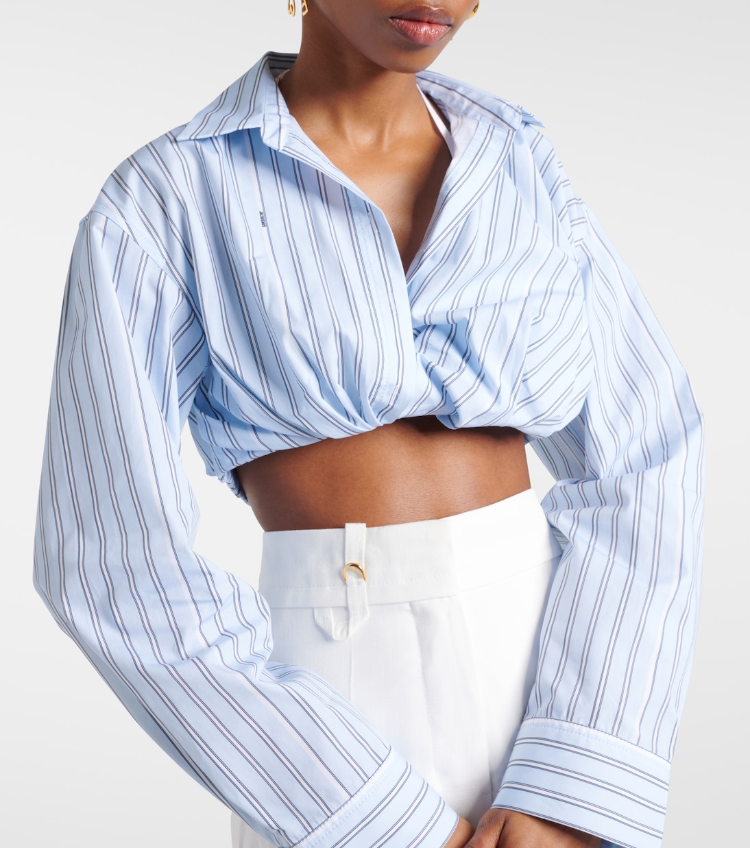 Chemise Bahia Courte rayée en coton | Jacquemus
