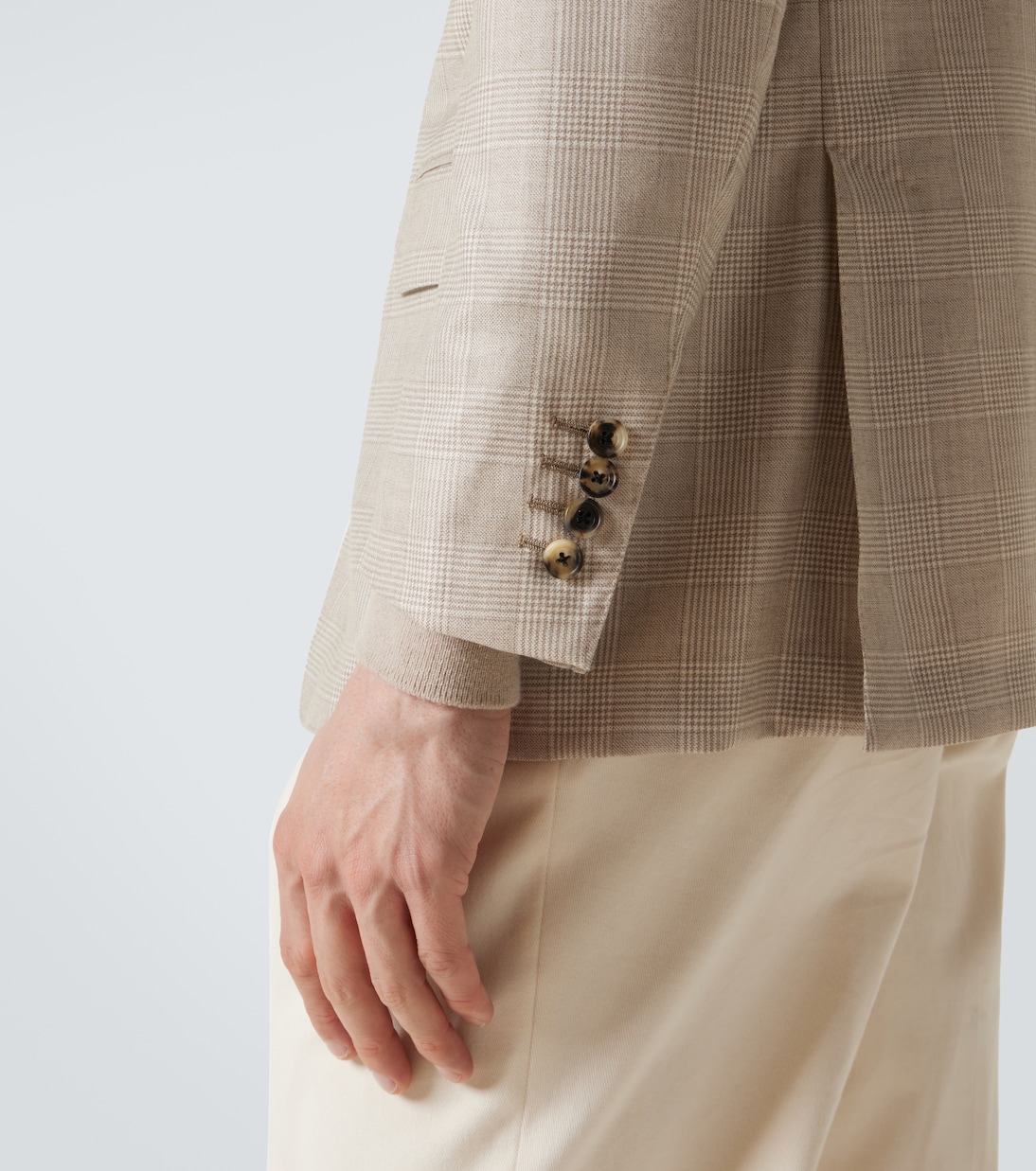 Prince of Wales check cashmere-blend blazer | Thom Sweeney