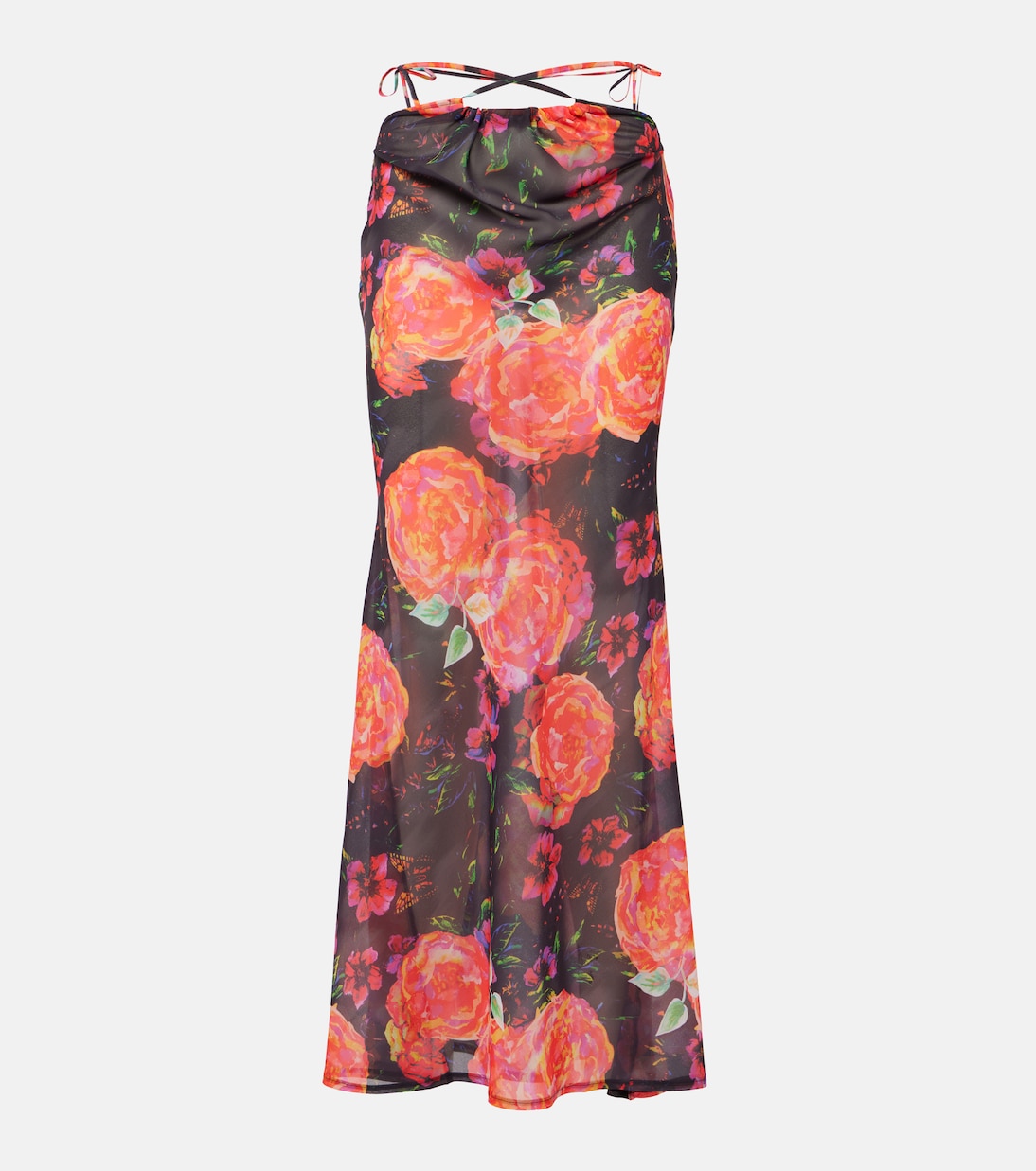 Pareo in chiffon con stampa floreale | Bananhot