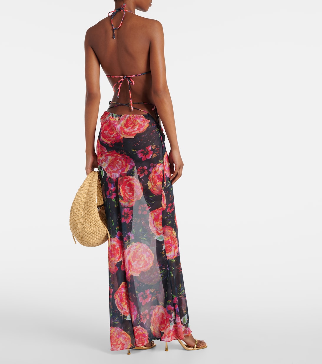 Pareo in chiffon con stampa floreale | Bananhot