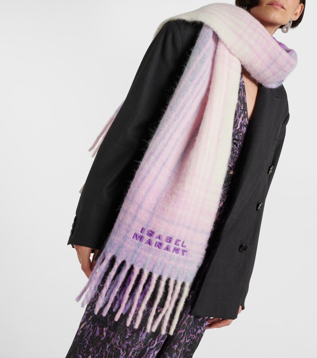 Firny checked wool-blend scarf | Isabel Marant