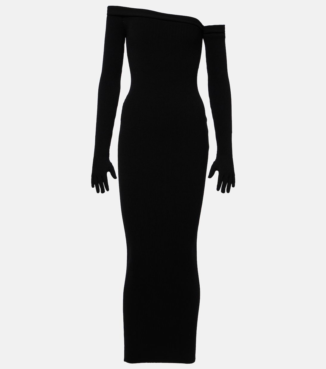 Asymmetric maxi dress with gloves | Jean Paul Gaultier