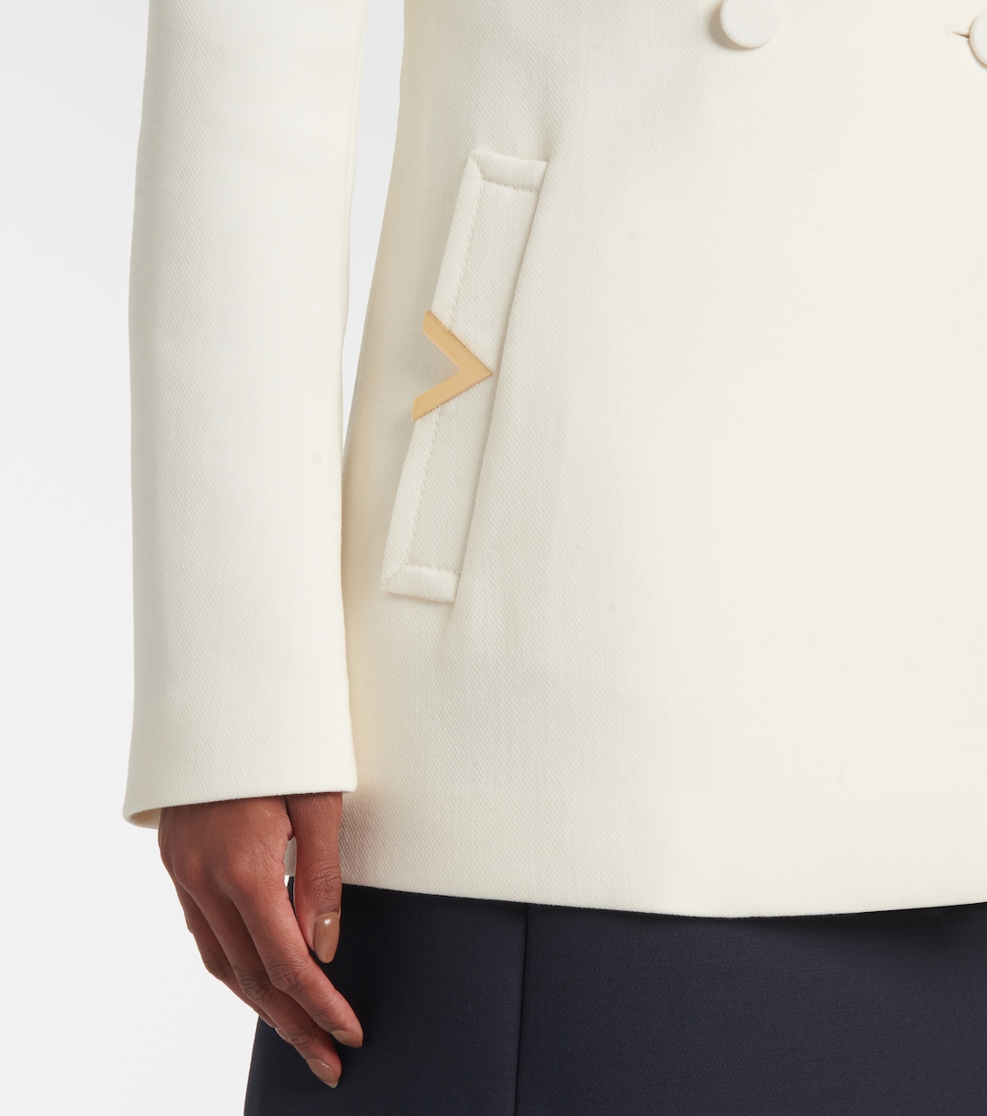 Wool-blend crêpe blazer | Valentino