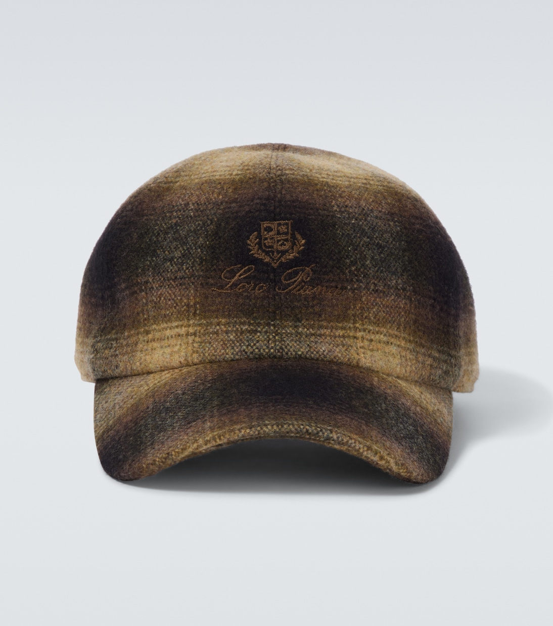 Gorra de algodón a cuadros con logo | Loro Piana