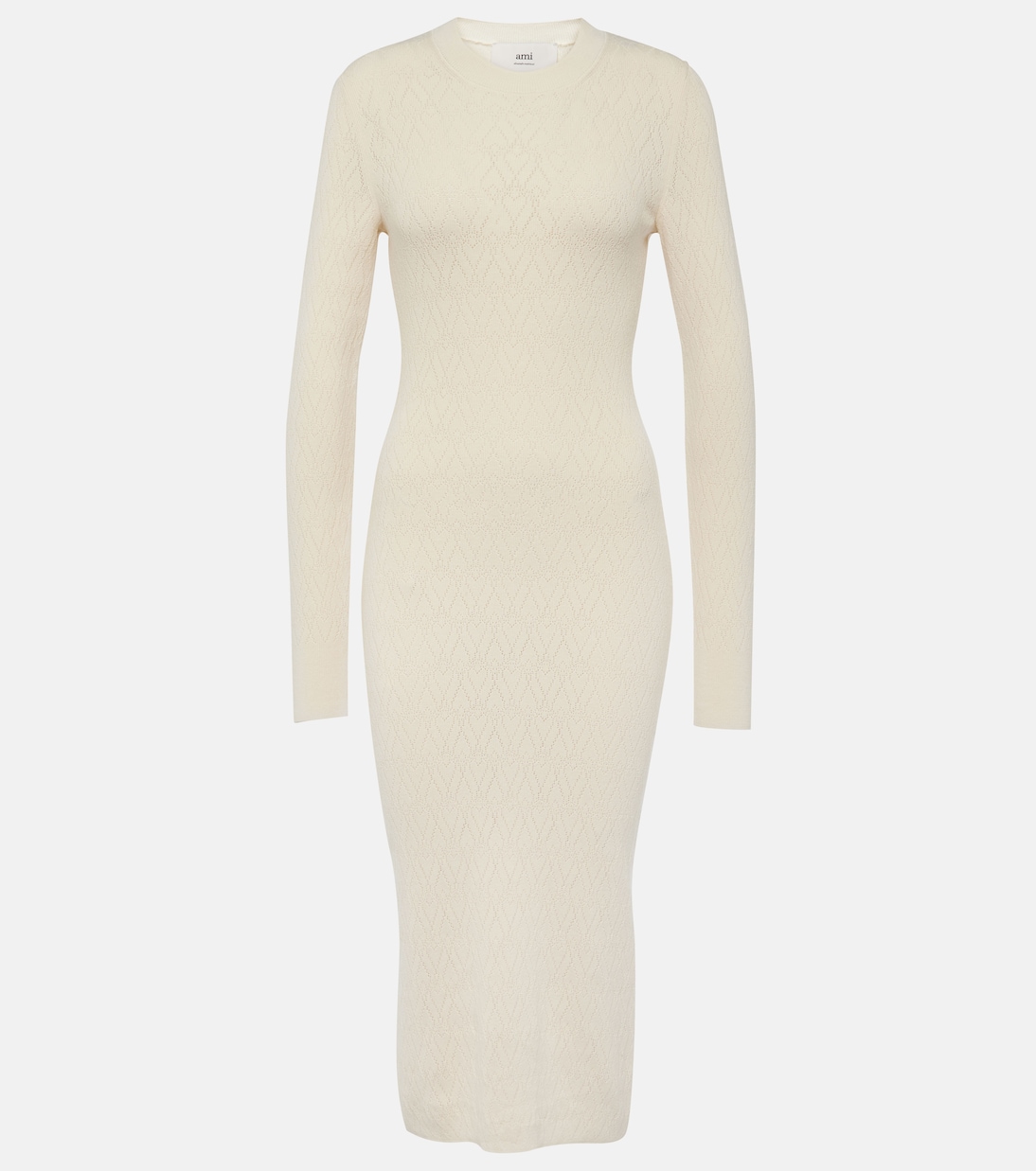 Midikleid aus Baumwolle und Wolle | Ami Paris