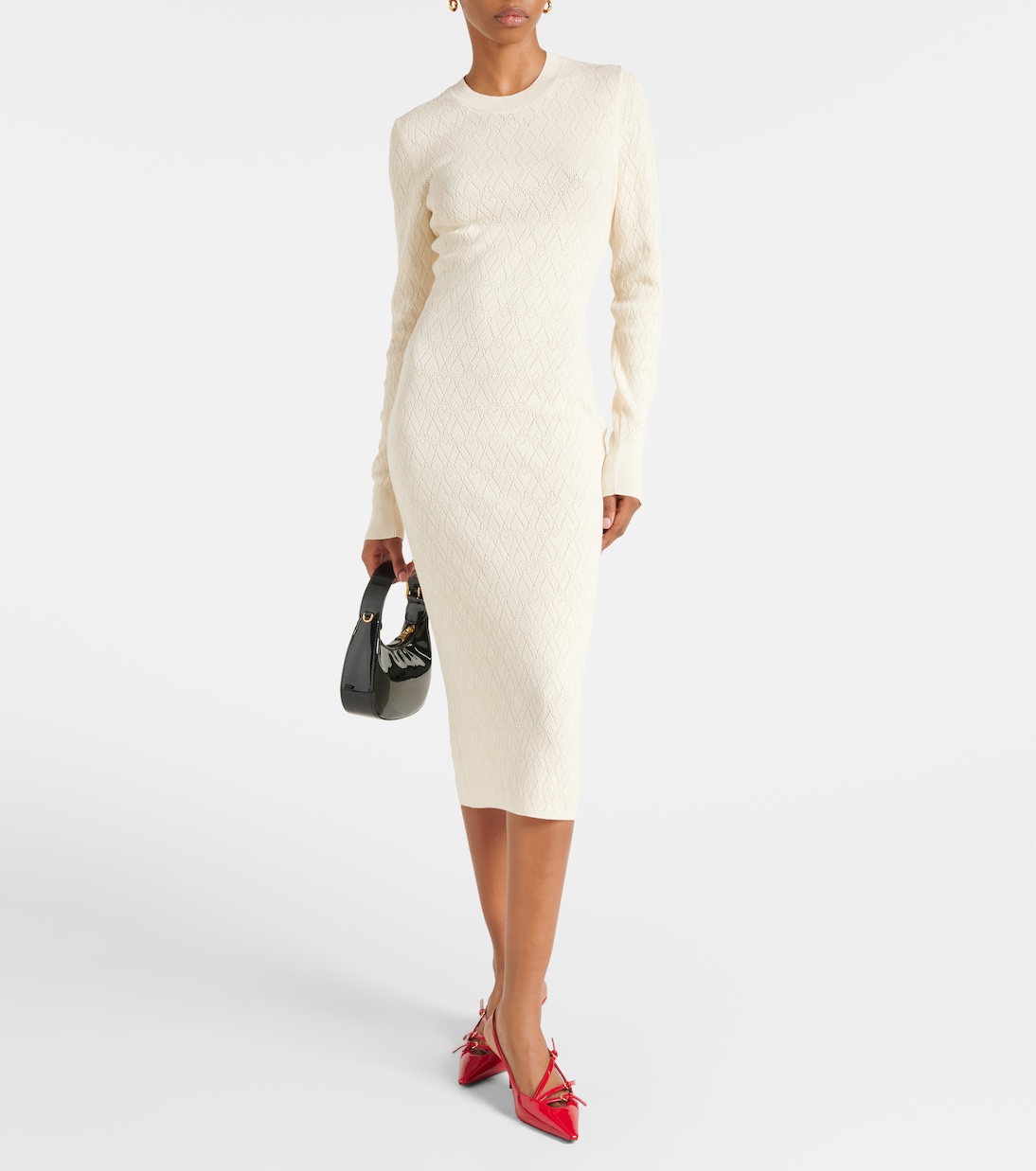 Midikleid aus Baumwolle und Wolle | Ami Paris