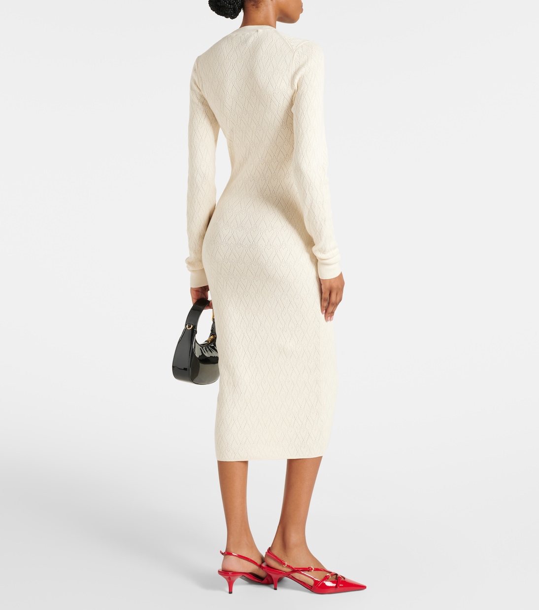 Midikleid aus Baumwolle und Wolle | Ami Paris