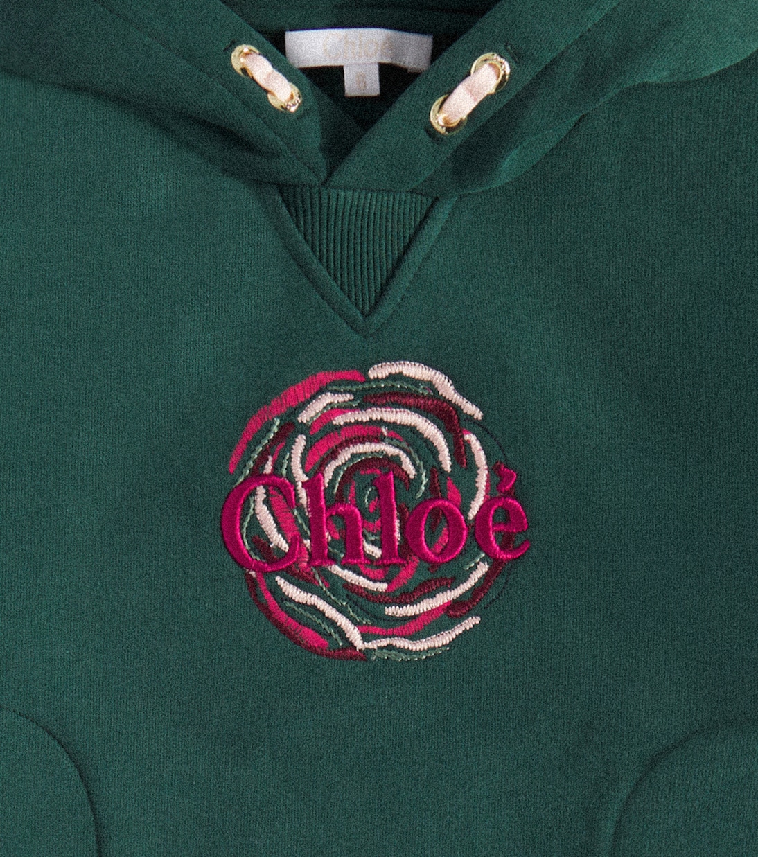 Sudadera con capucha de algodón bordada | Chloé Kids