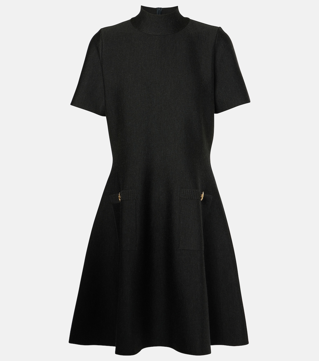 Vestido corto de mezcla de lana | Oscar de la Renta