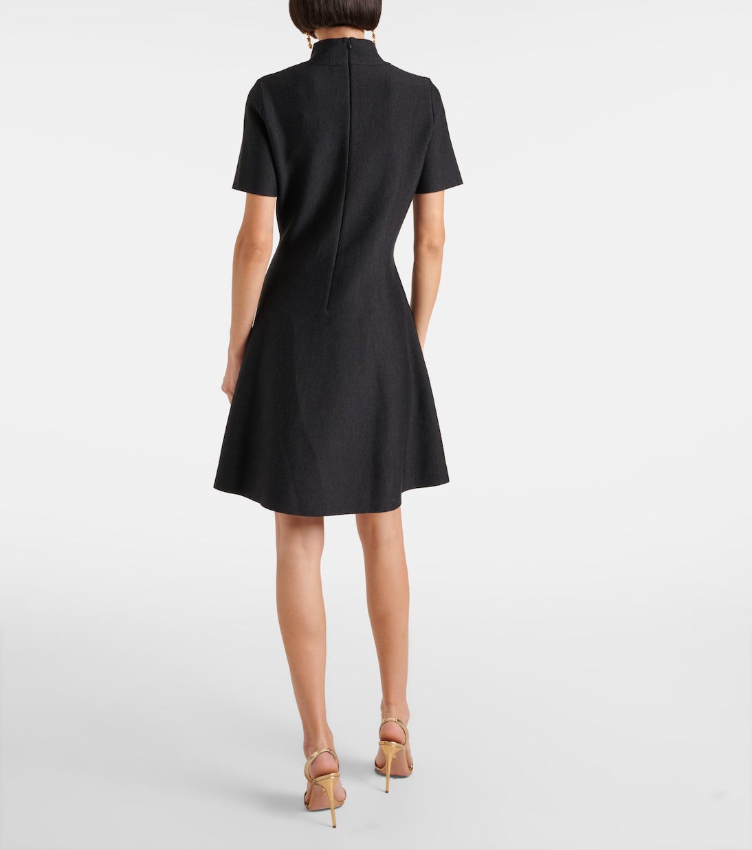 Vestido corto de mezcla de lana | Oscar de la Renta