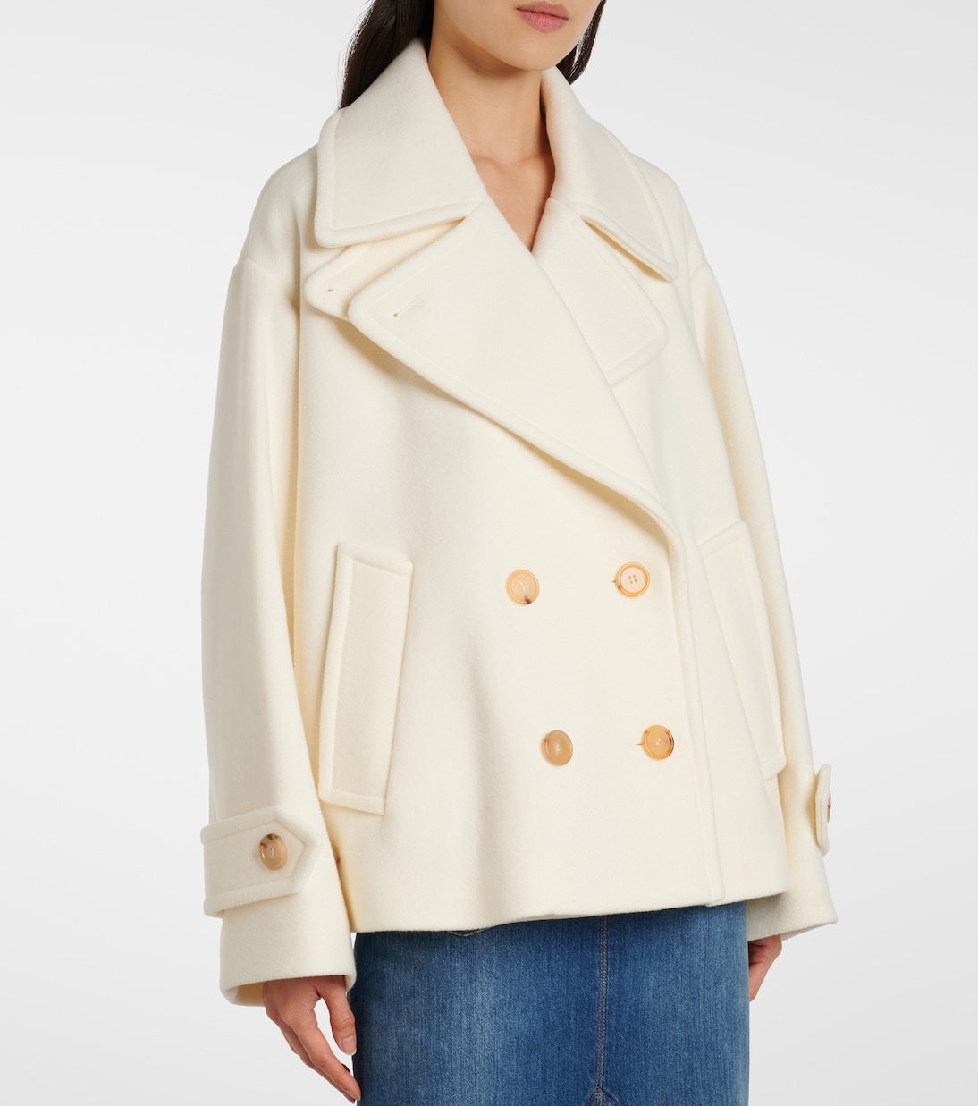 Abrigo cruzado de mezcla de lana | Chloé