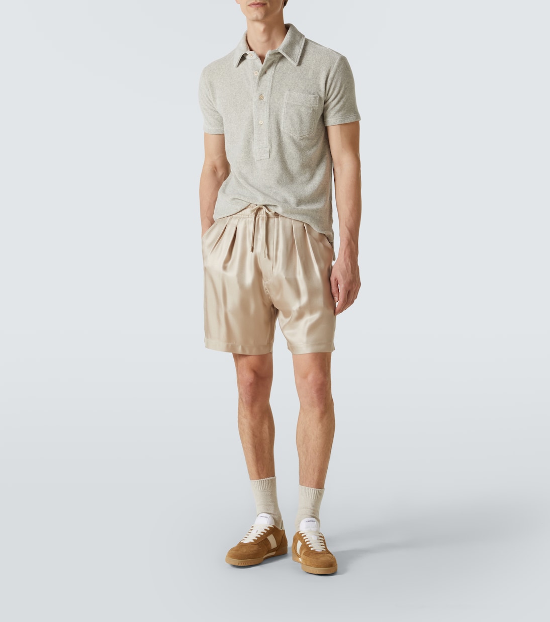 Polo de rizo de mezcla de algodón | Tom Ford