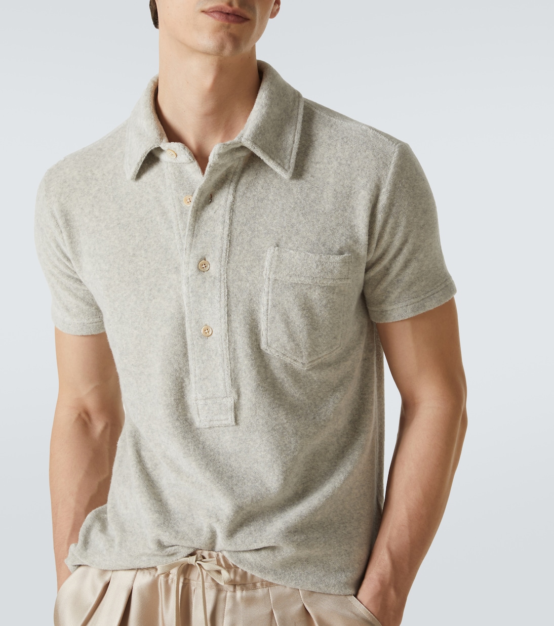 Polo de rizo de mezcla de algodón | Tom Ford