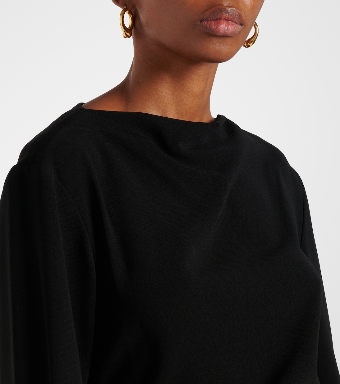 Top Alexis in crêpe con similpelle | Proenza Schouler