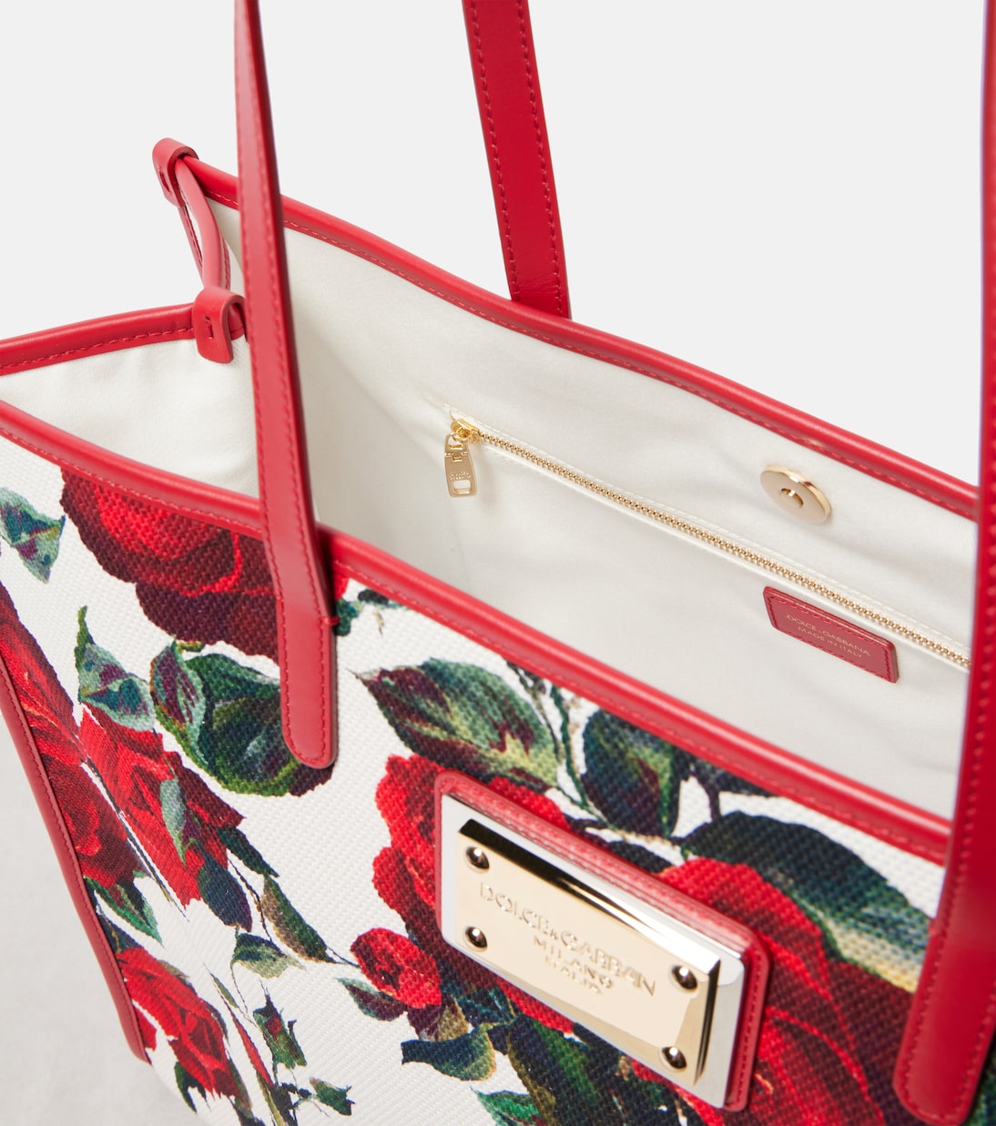 Shopper Large in canvas con pelle | Dolce&Gabbana