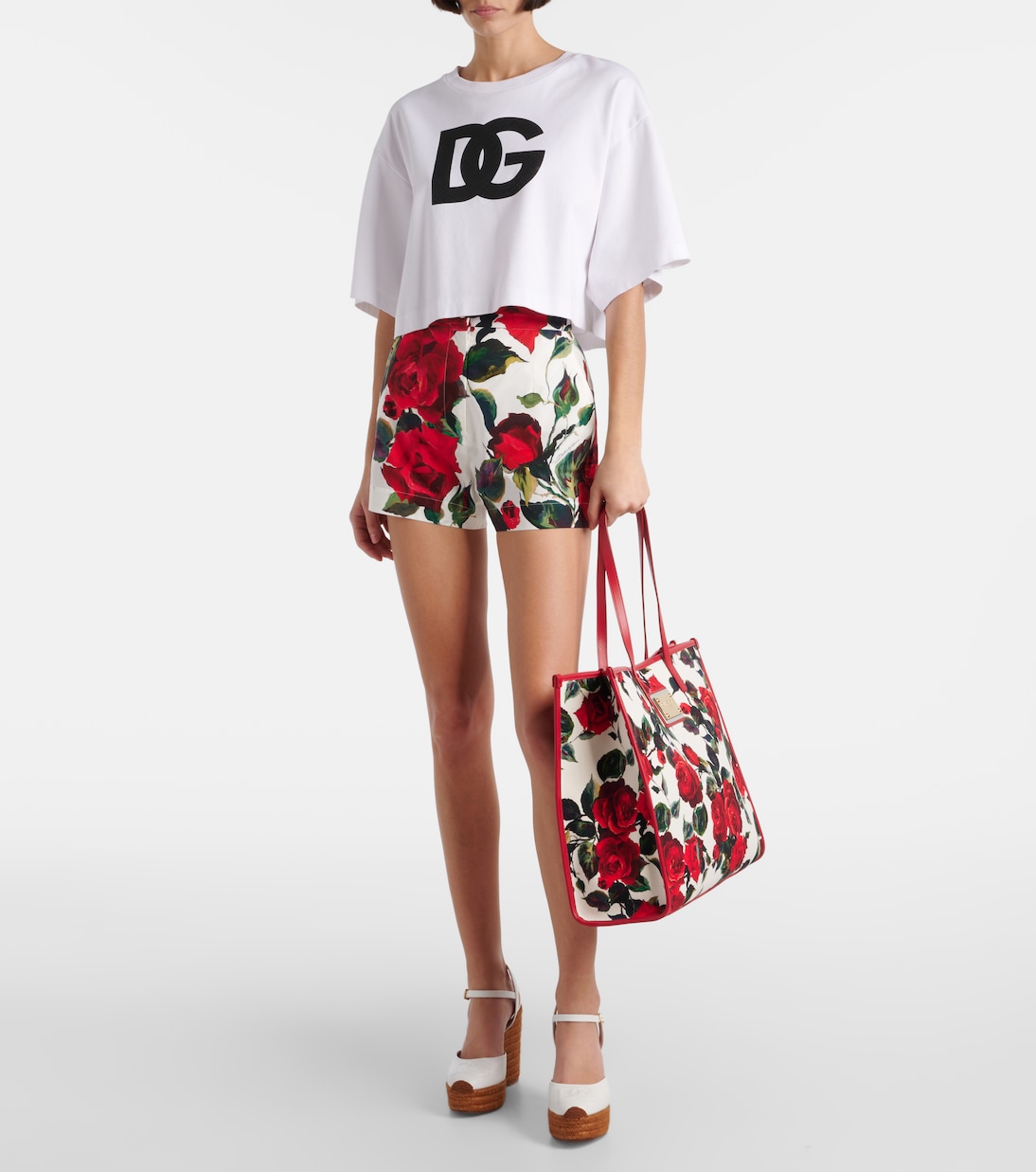 Shopper Large in canvas con pelle | Dolce&Gabbana