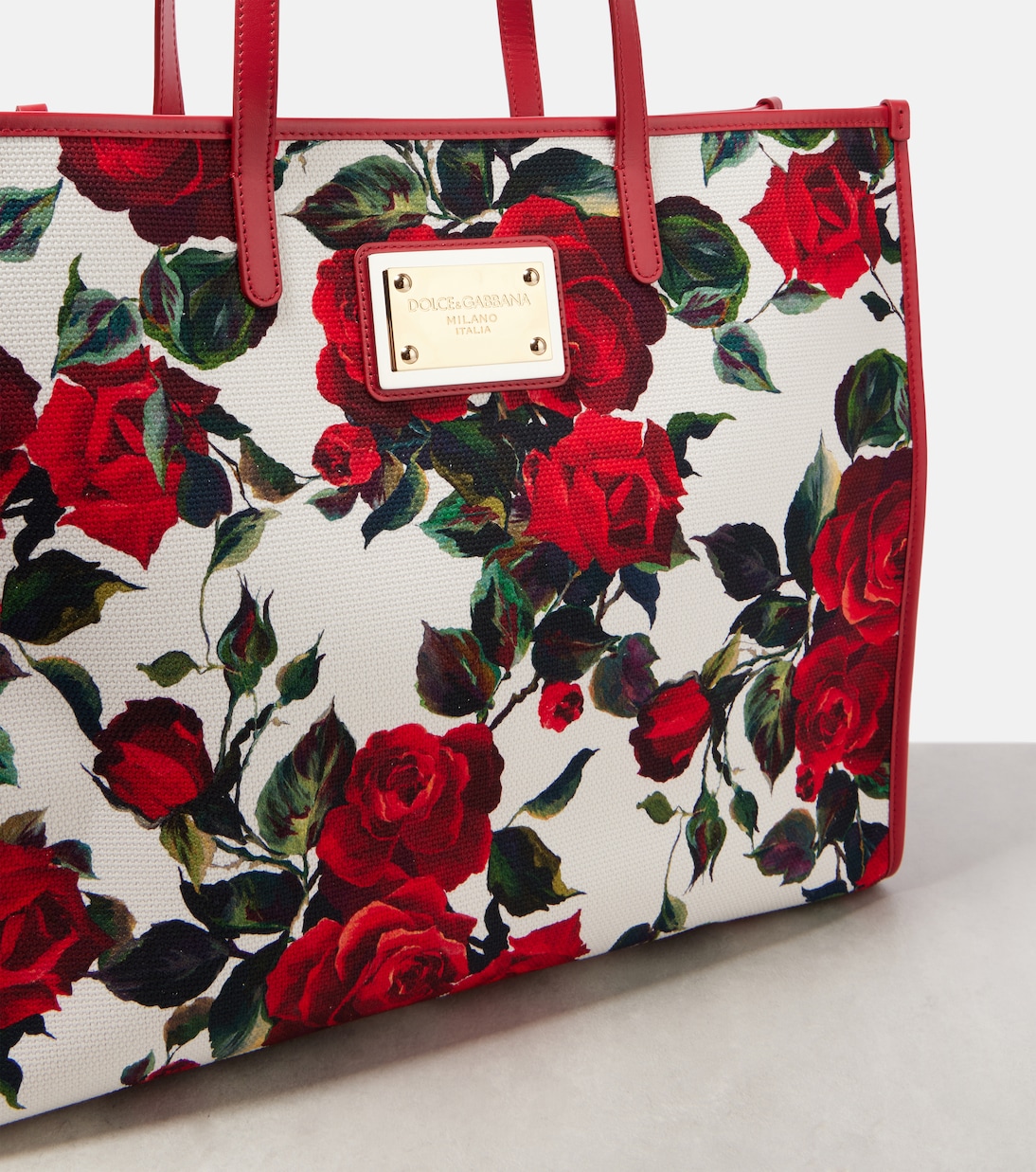 Shopper Large in canvas con pelle | Dolce&Gabbana