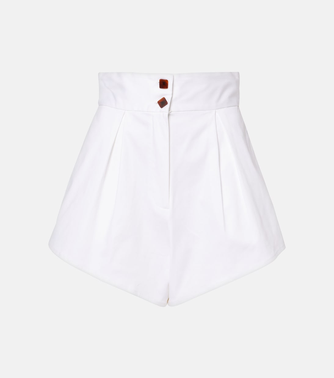 High-rise cotton-blend shorts | Adriana Degreas