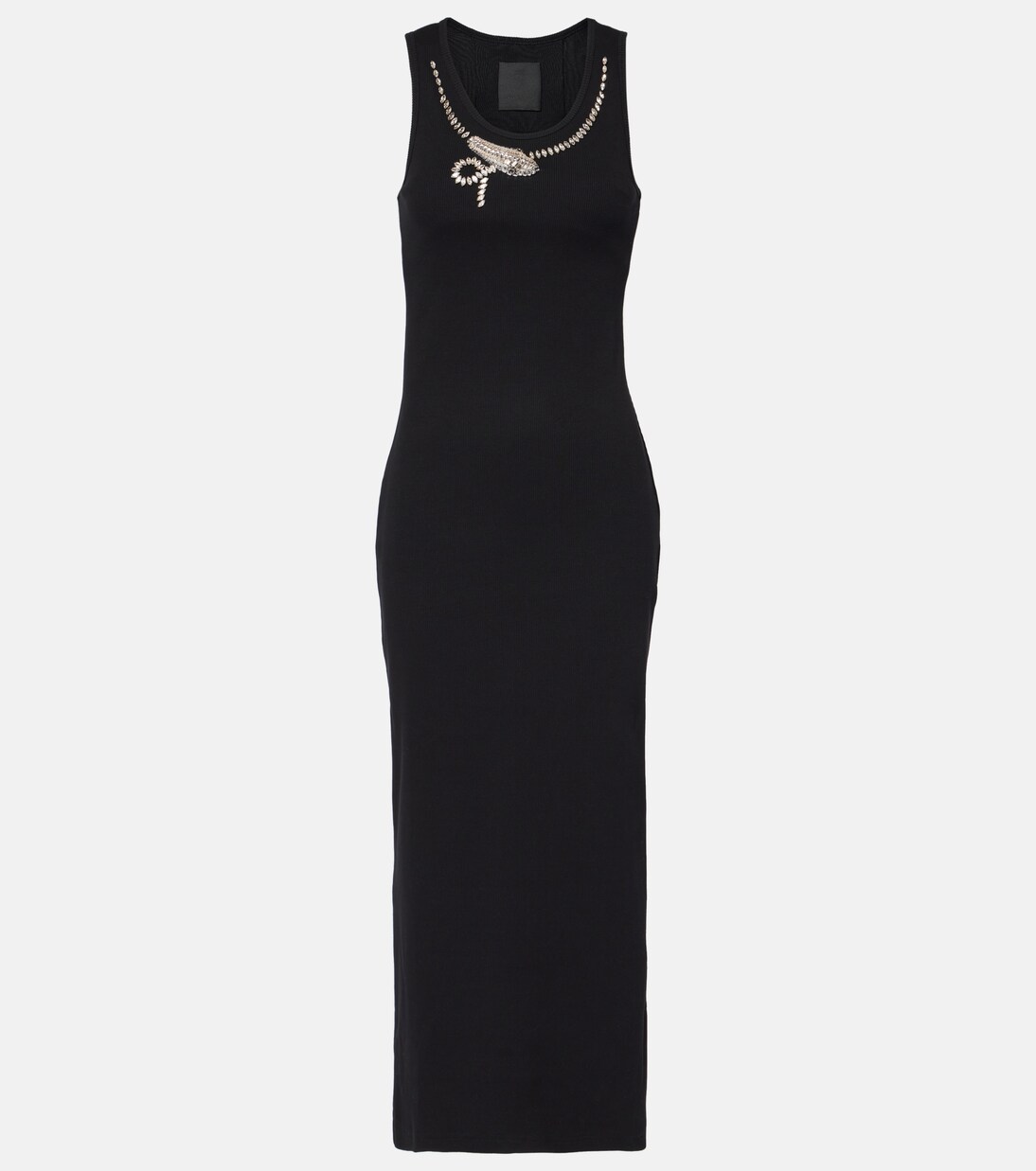 Robe longue en coton ornée de cristal | Givenchy