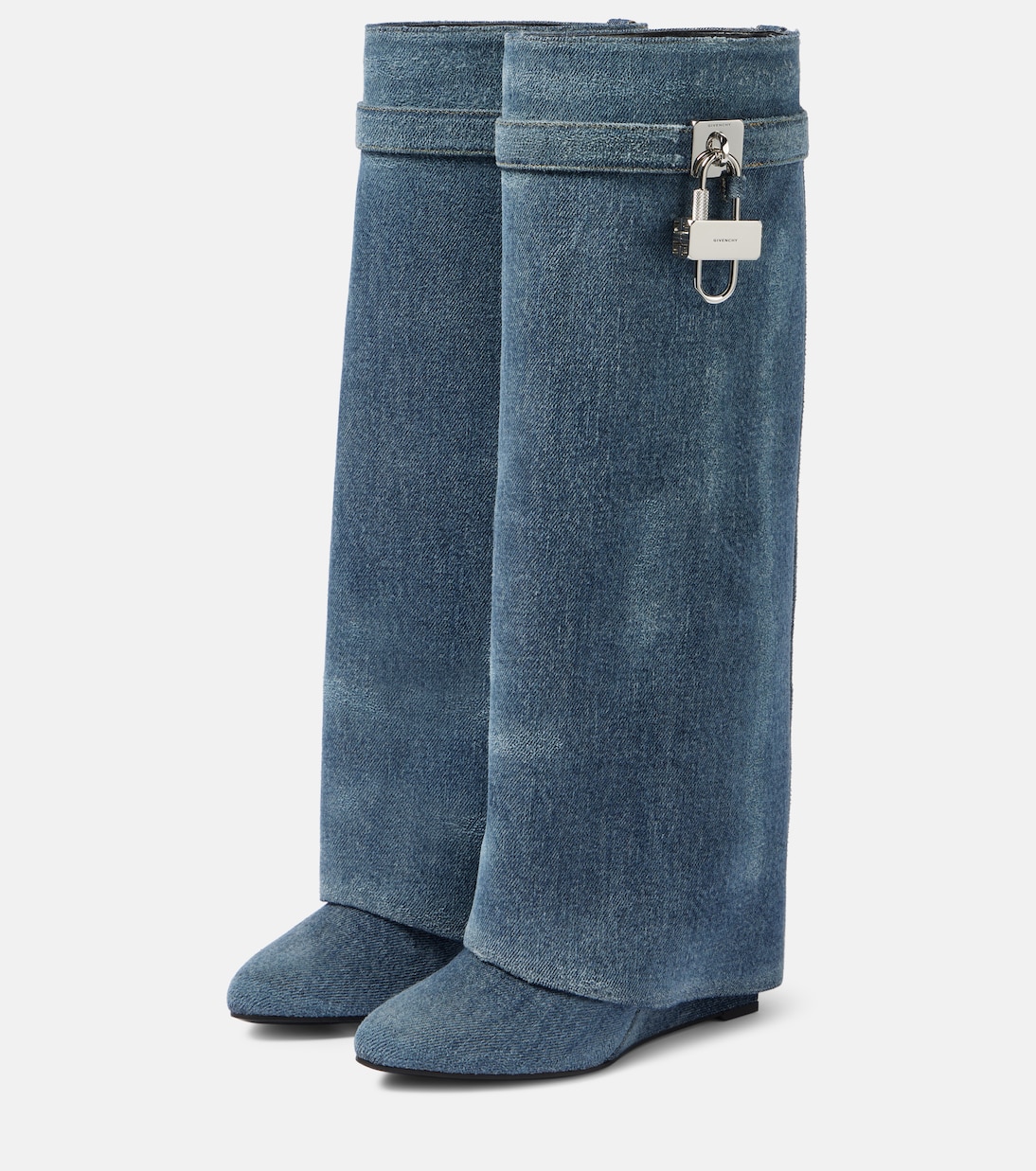 Bottes Shark Lock 90 en jean | Givenchy