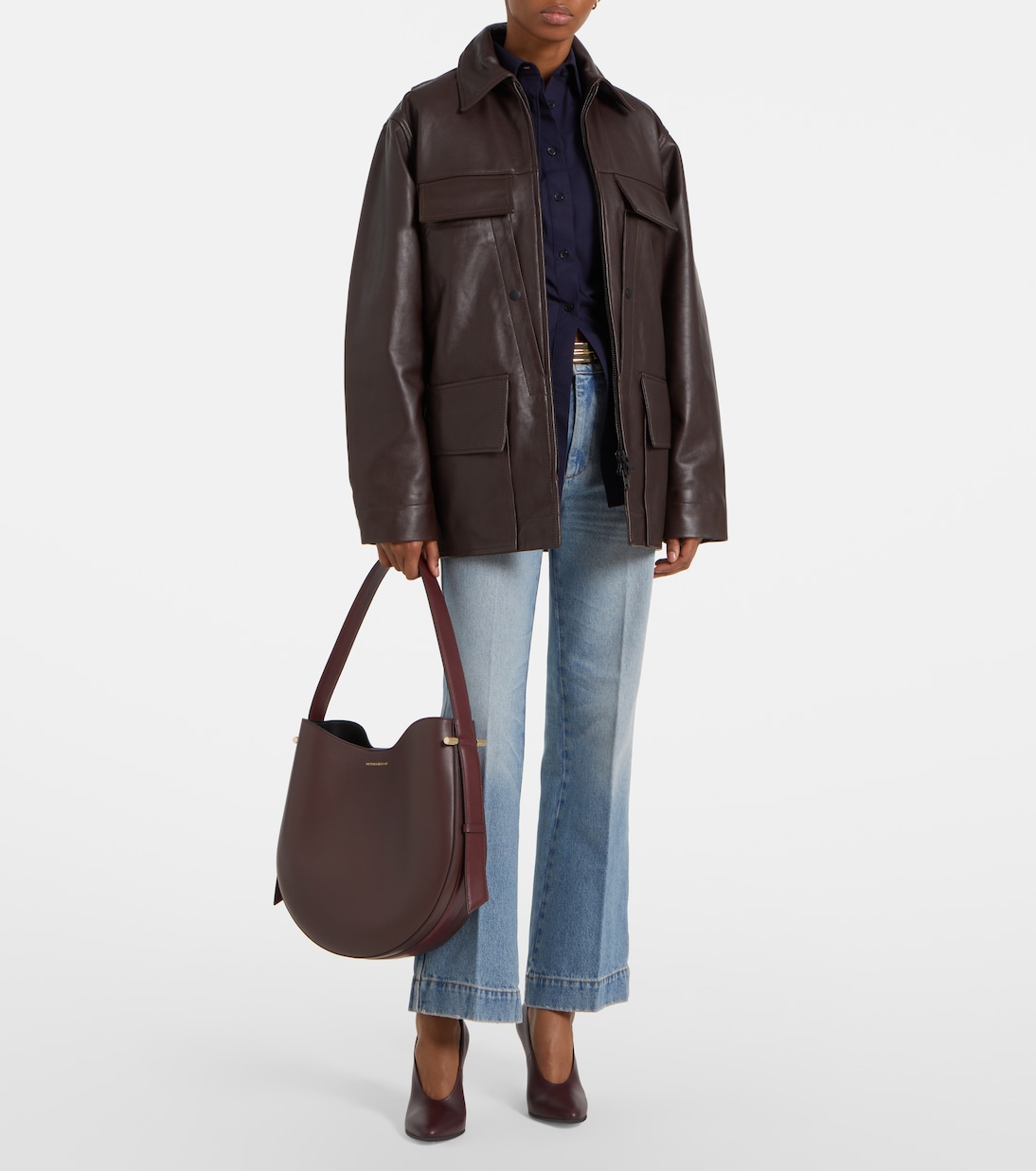 Dia Large leather shoulder bag | Victoria Beckham
