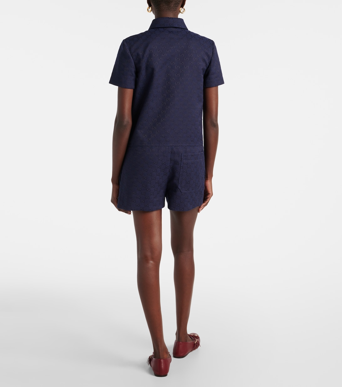 Mono de lona GG con Horsebit | Gucci