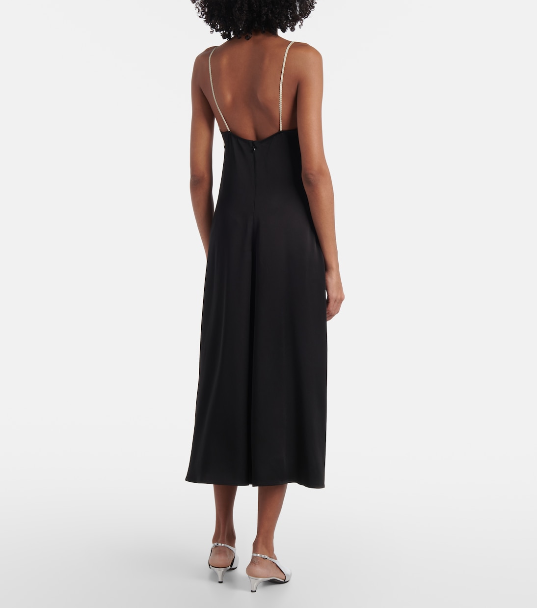 Abito midi con applicazioni floreali | Jil Sander