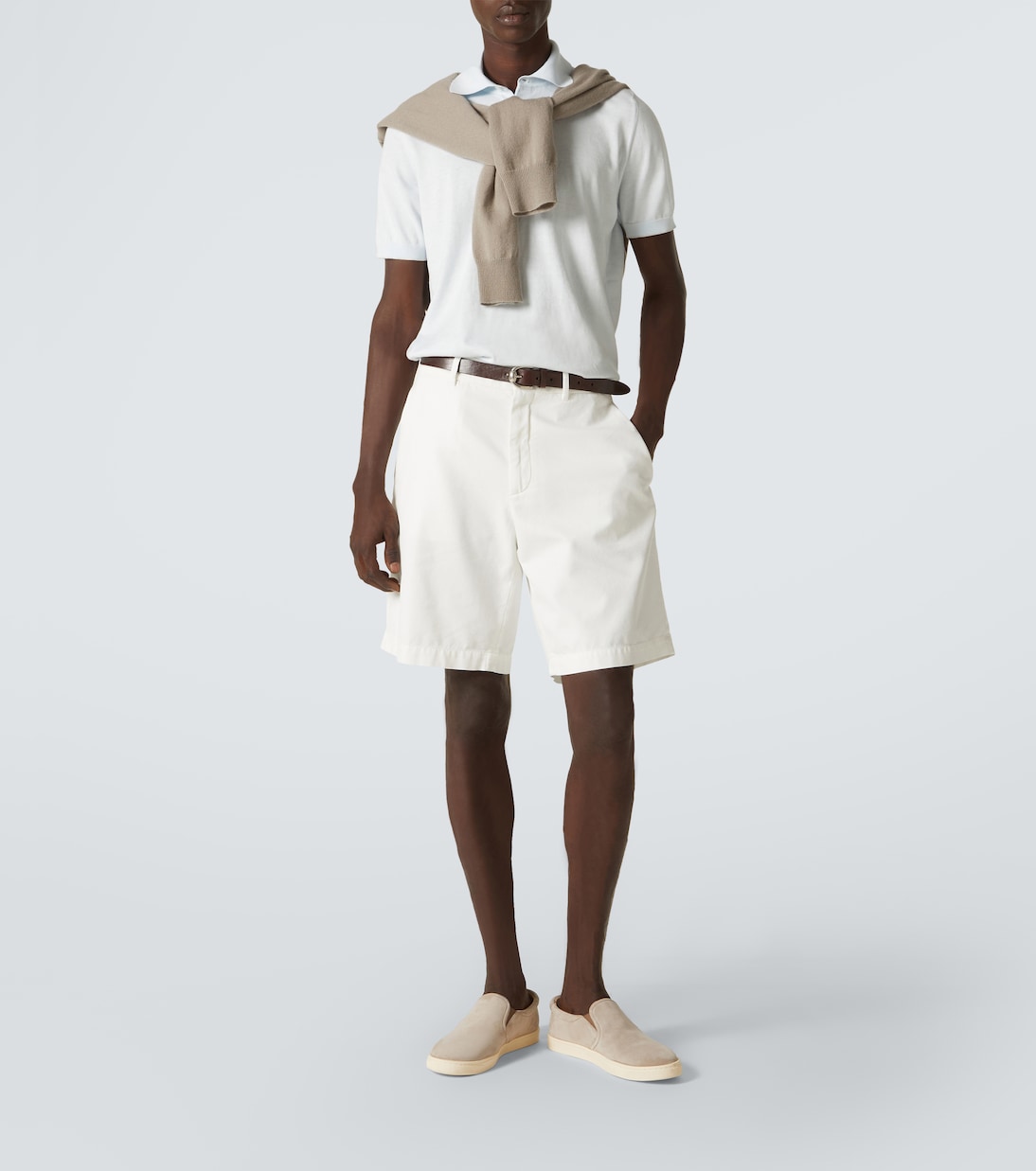 Shorts in twill di cotone | Brunello Cucinelli