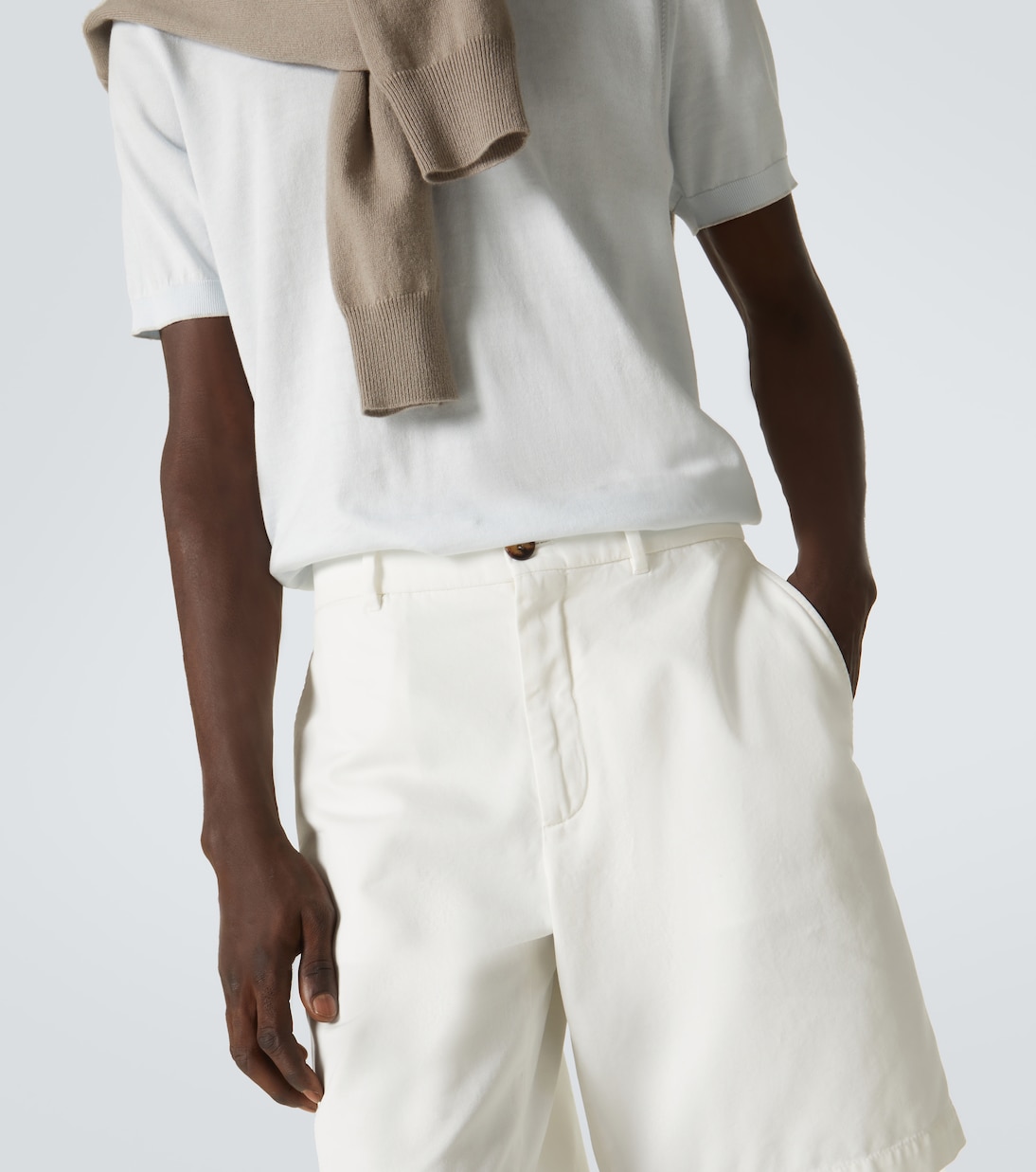 Shorts in twill di cotone | Brunello Cucinelli