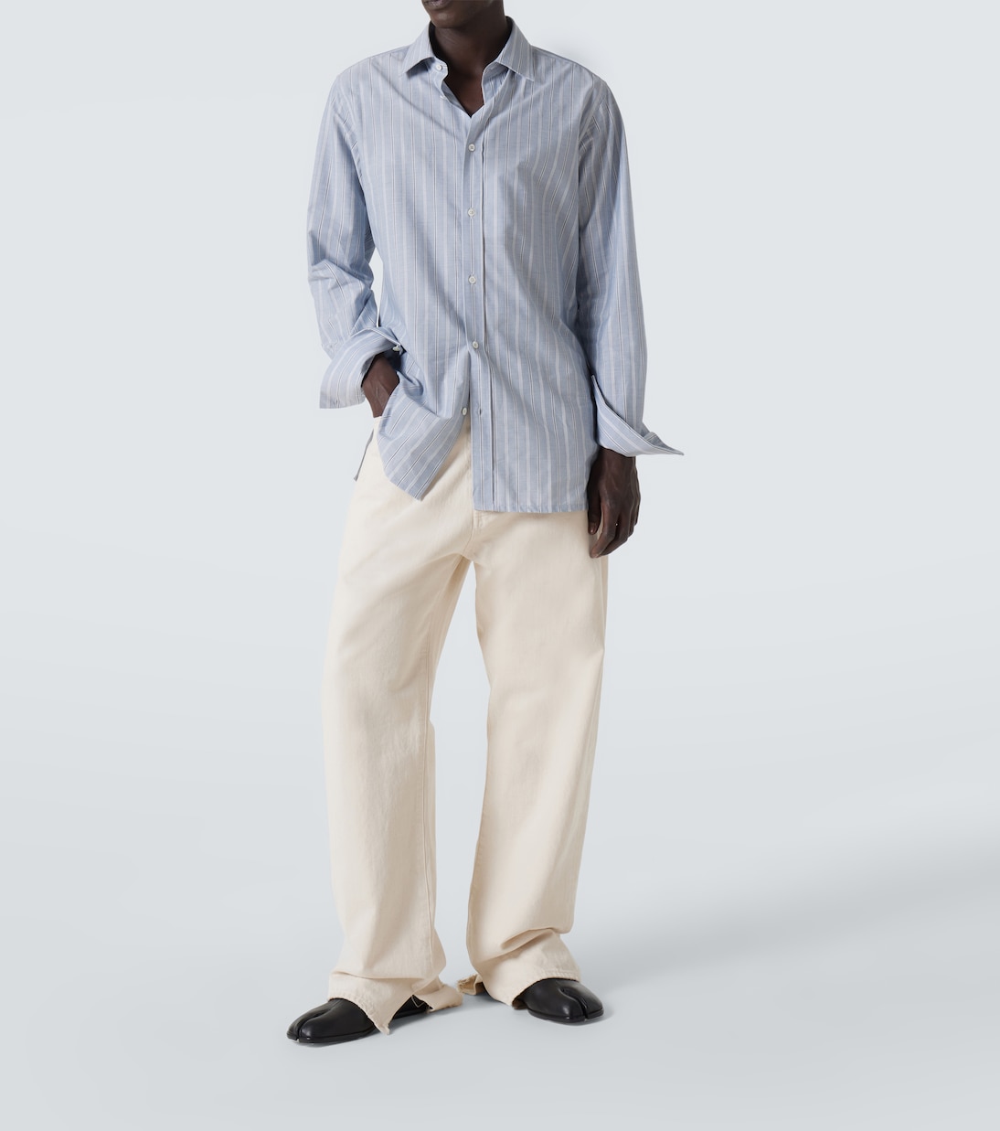 Camicia in popeline di cotone a righe | Maison Margiela